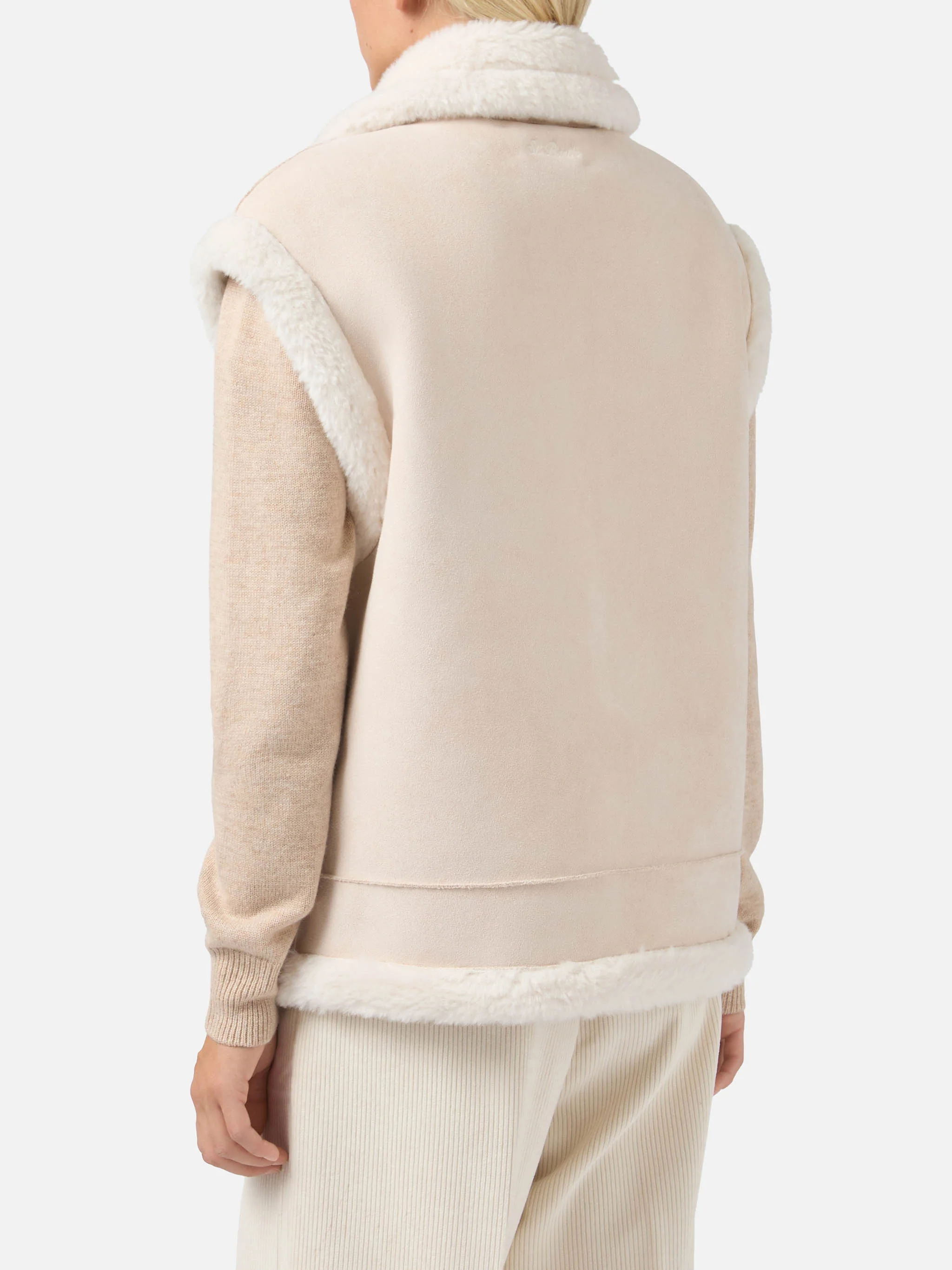 Gilet Hesketh in eco montone con ricamo texano - Image 4