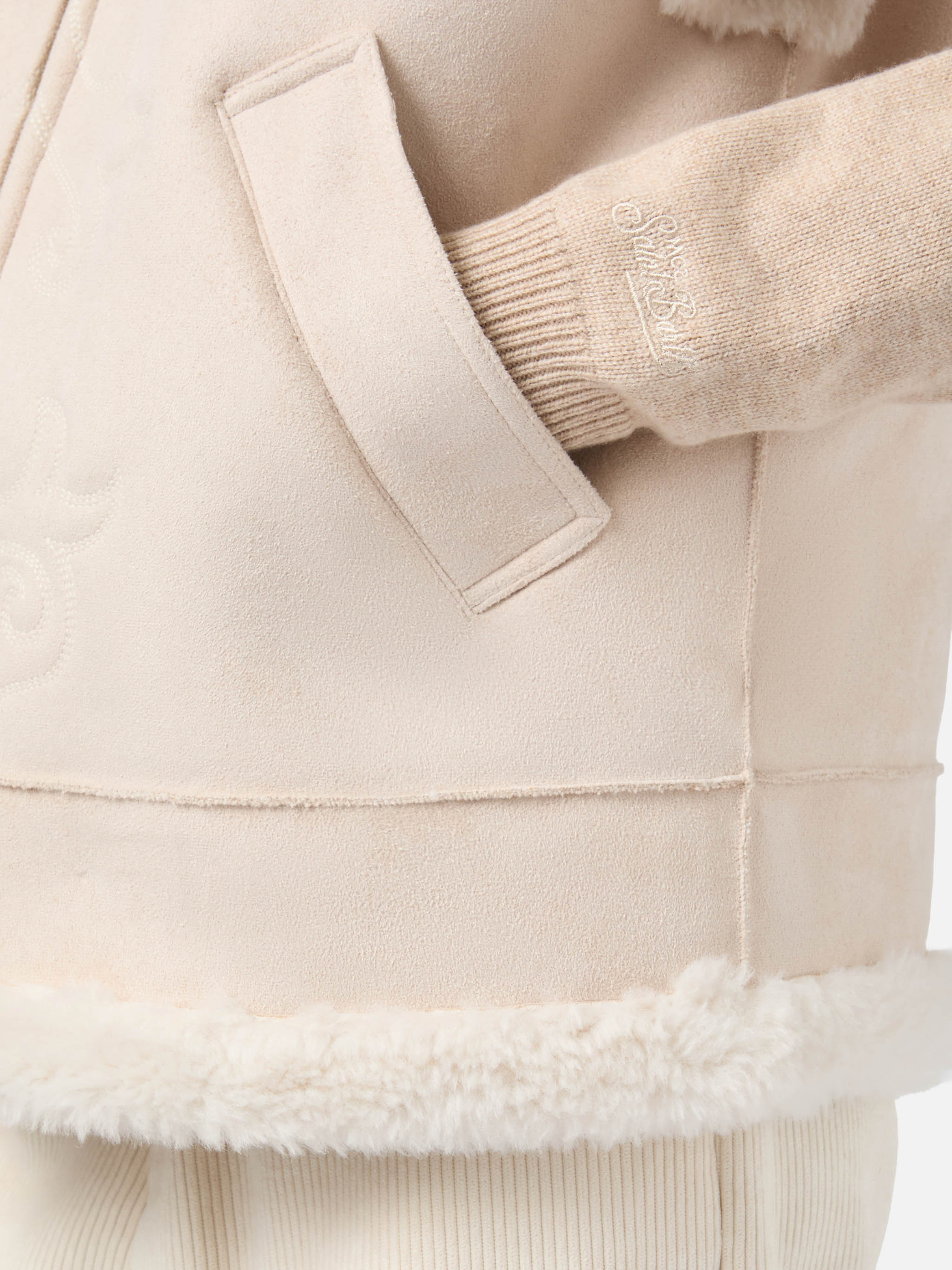 Gilet Hesketh in eco montone con ricamo texano - Image 6