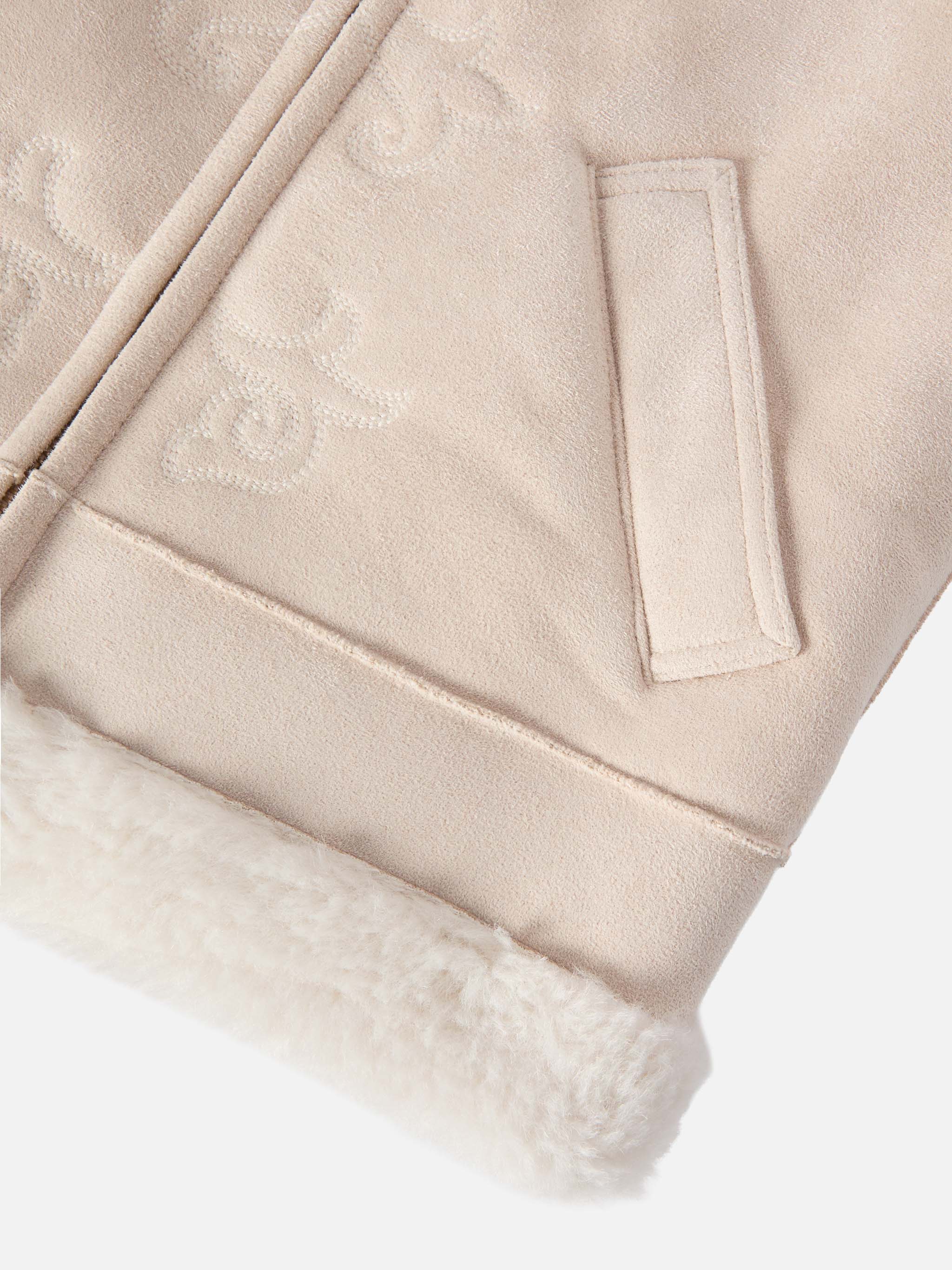 Gilet Hesketh Jr in eco montone con ricamo texano - Image 4