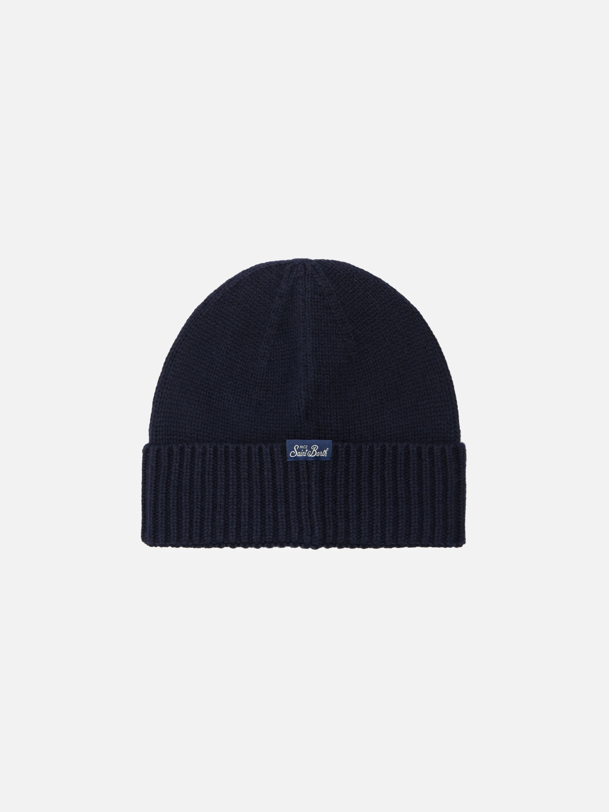 Berretto Holden  in misto cashmere  blu con ricamo Orso Trudi | TRUDI SPECIAL EDITION - Image 3