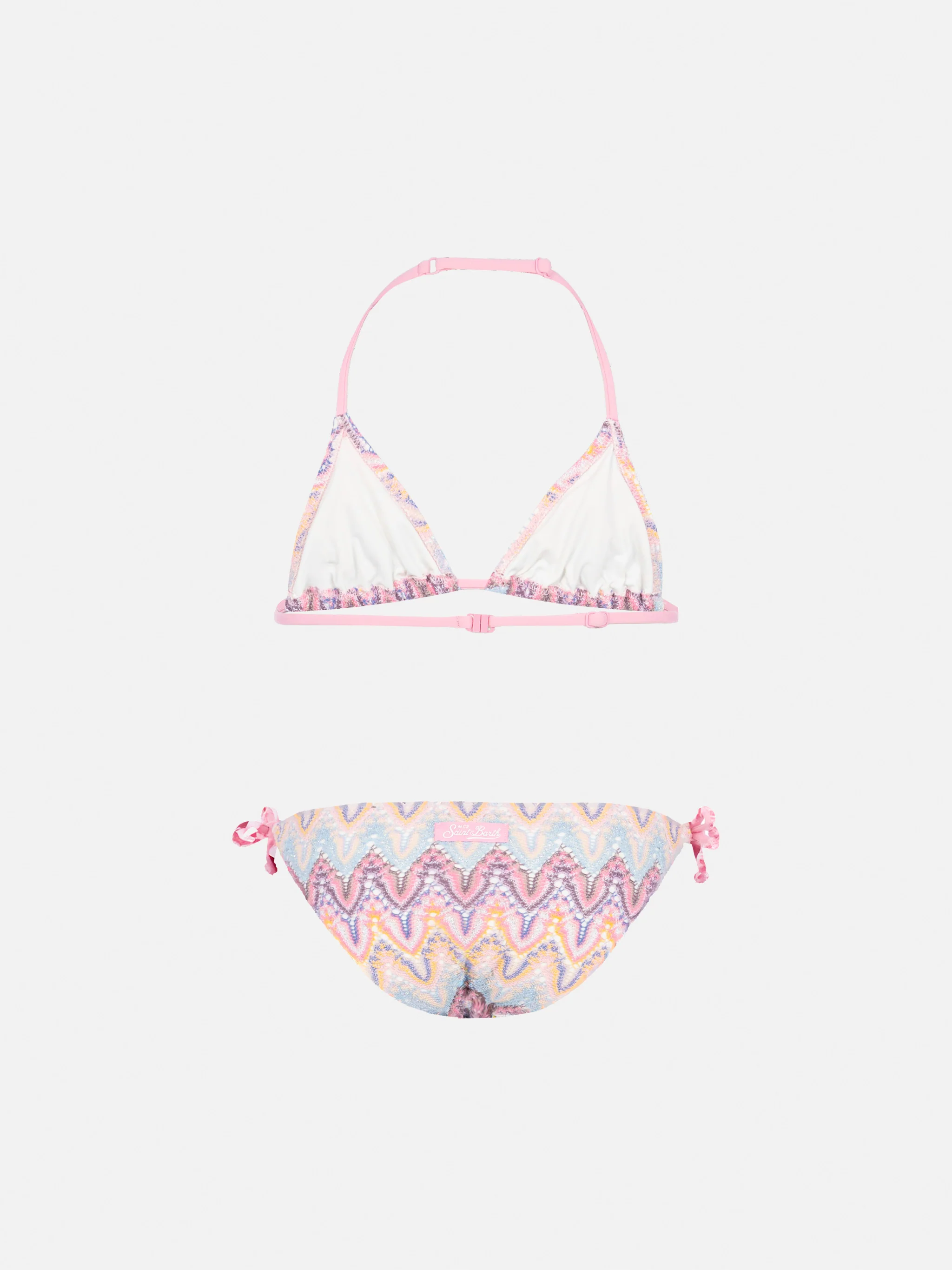 Bikini Holly a triangolo classico in tessuto raschel - Image 2