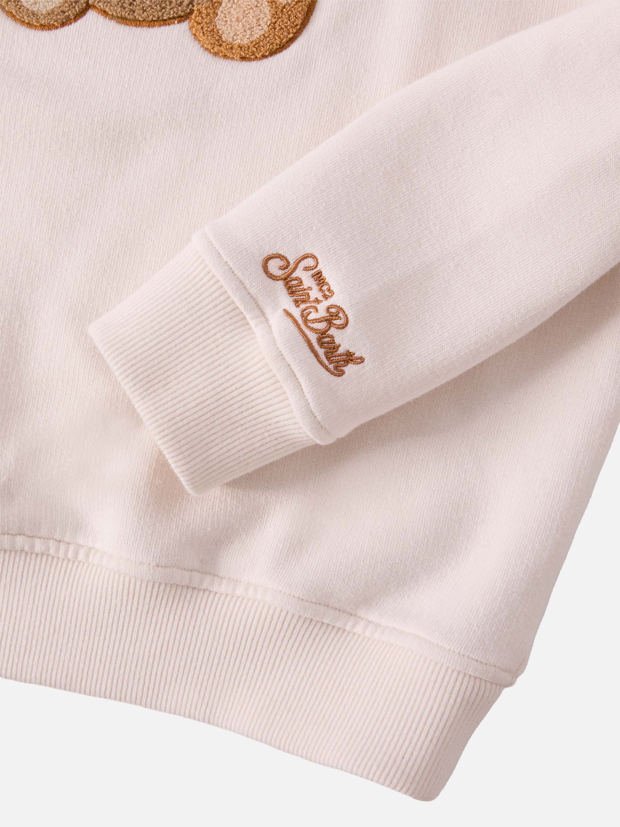 Felpa girocollo Hutton con patch orsetto Trudi in spugna| TRUDI SPECIAL EDITION - Image 4