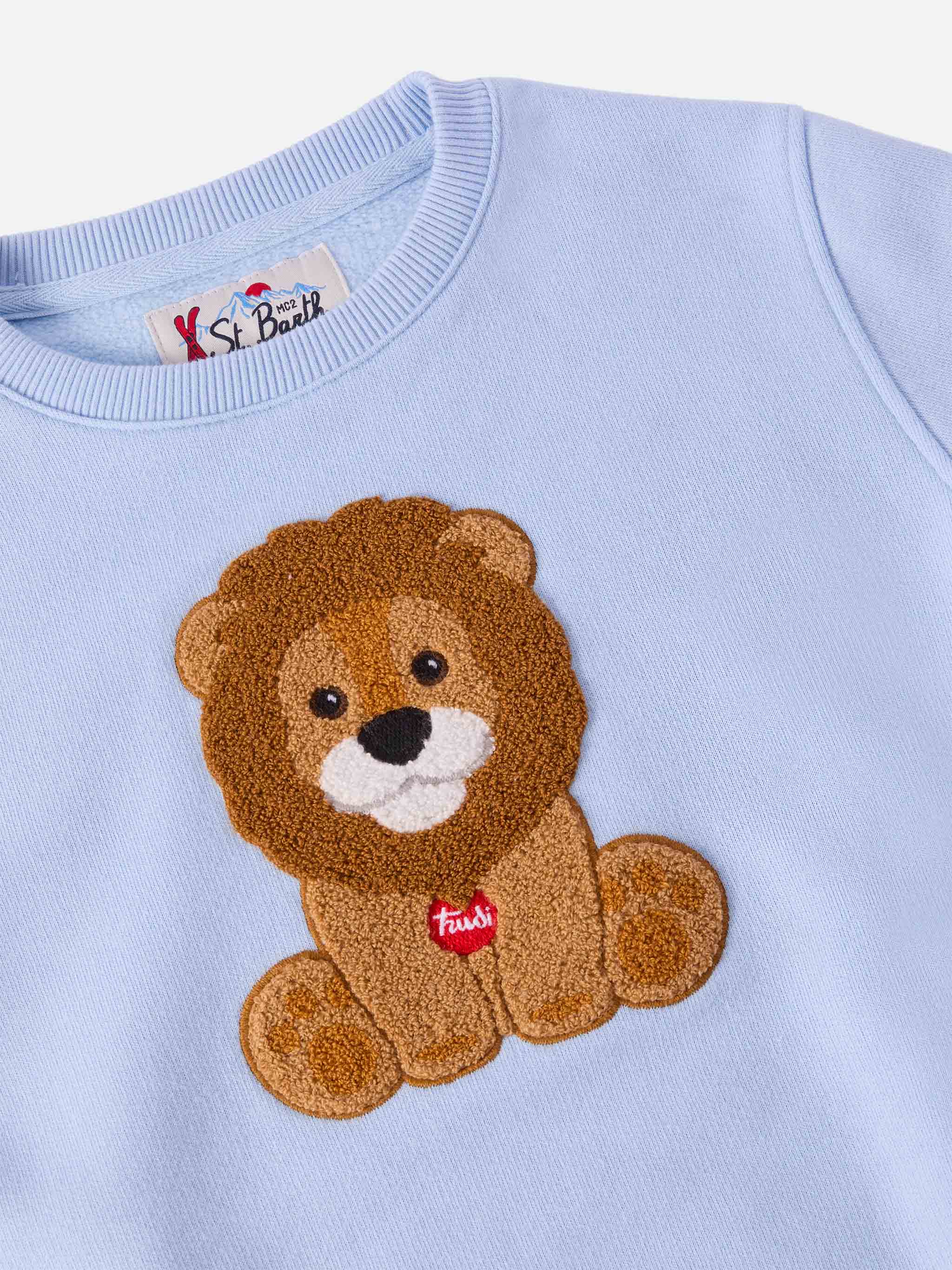 Felpa girocollo Hutton con patch leone Trudi in spugna| TRUDI SPECIAL EDITION - Image 2