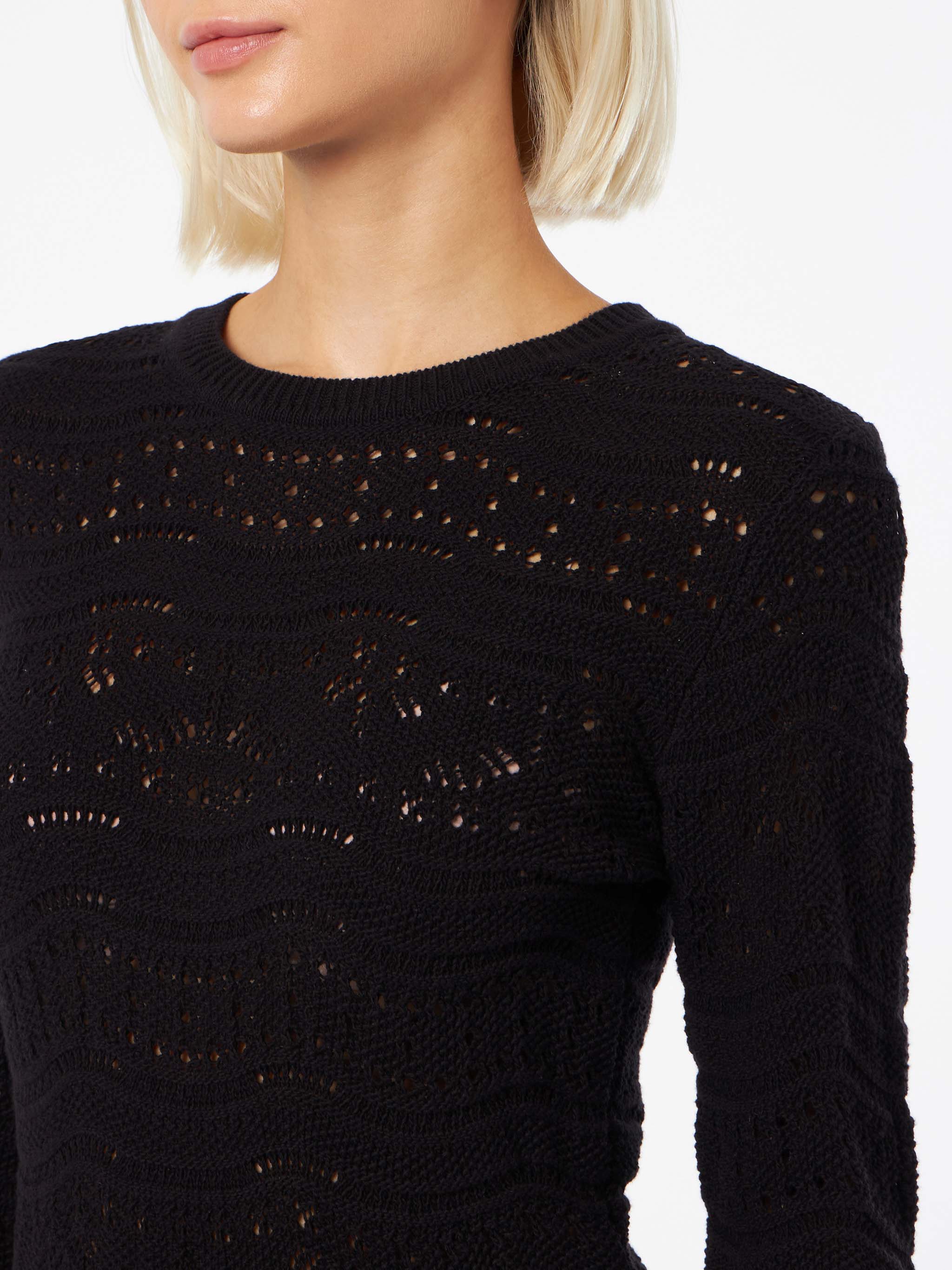 Abito Imany in maglia di cotone nero - Image 3