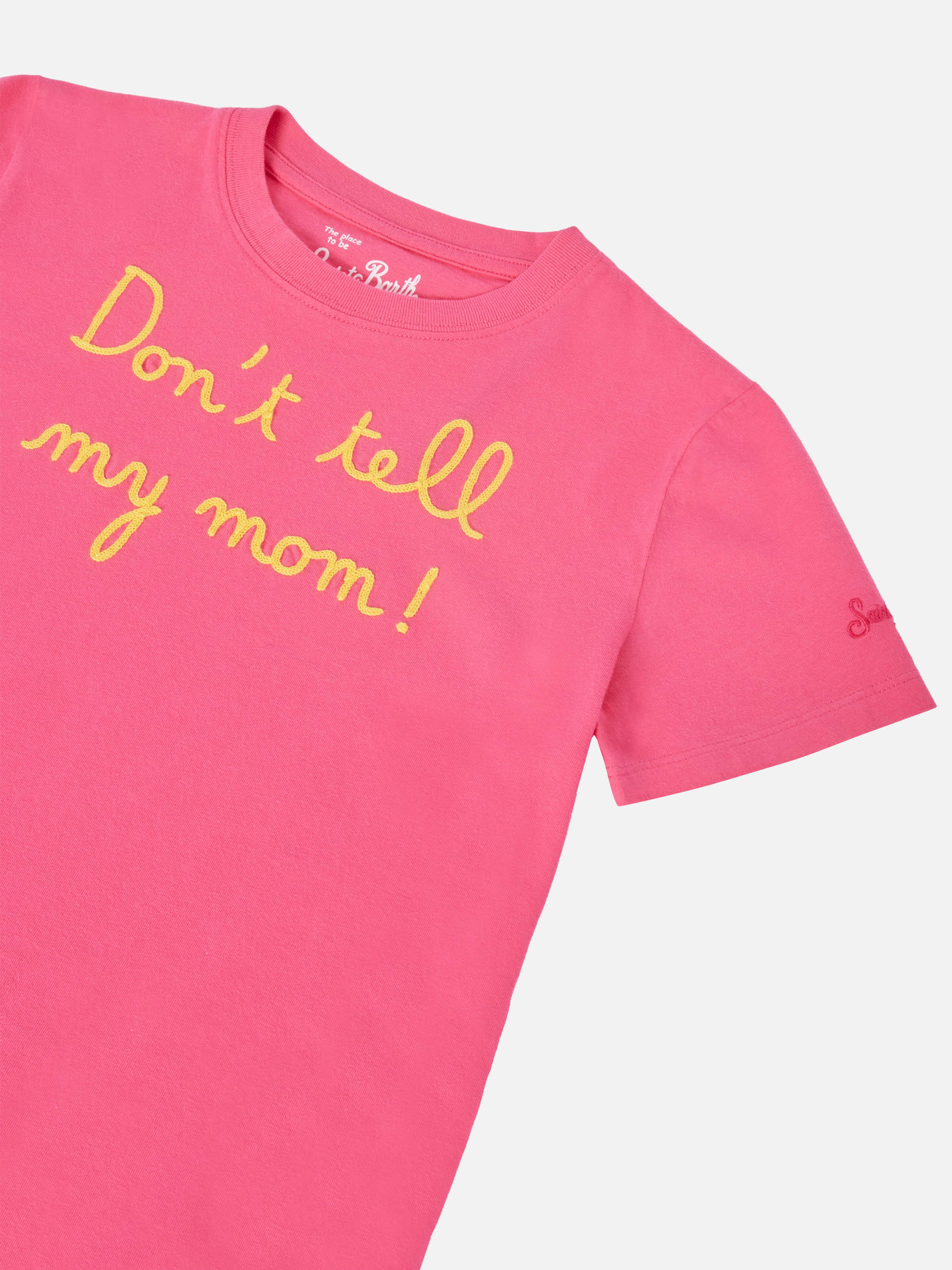 T-shirt Elly fuchsia con ricamo - Image 2