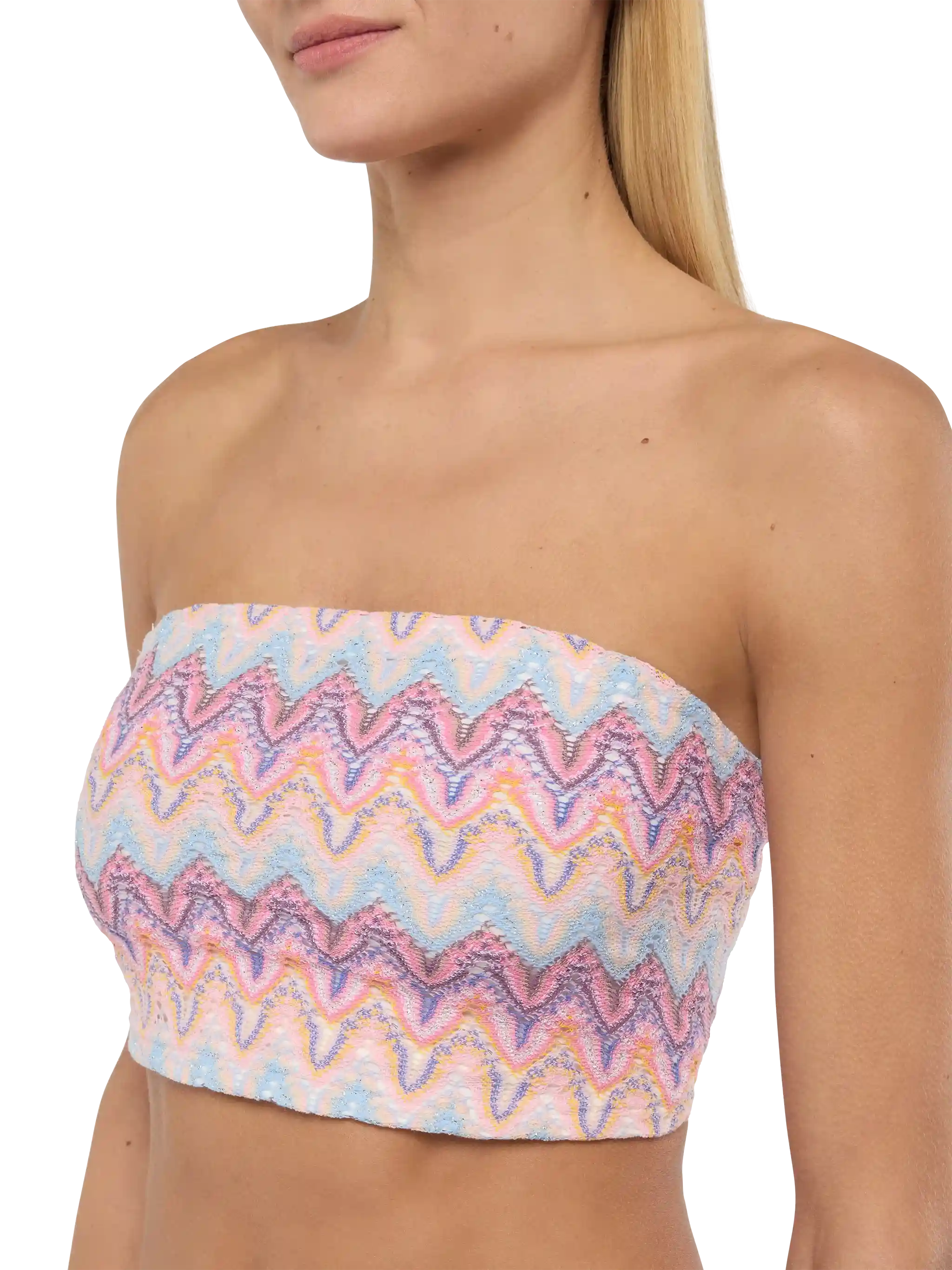 Top a fascia senza spalline con motivo chevron Jaclyn - Image 3