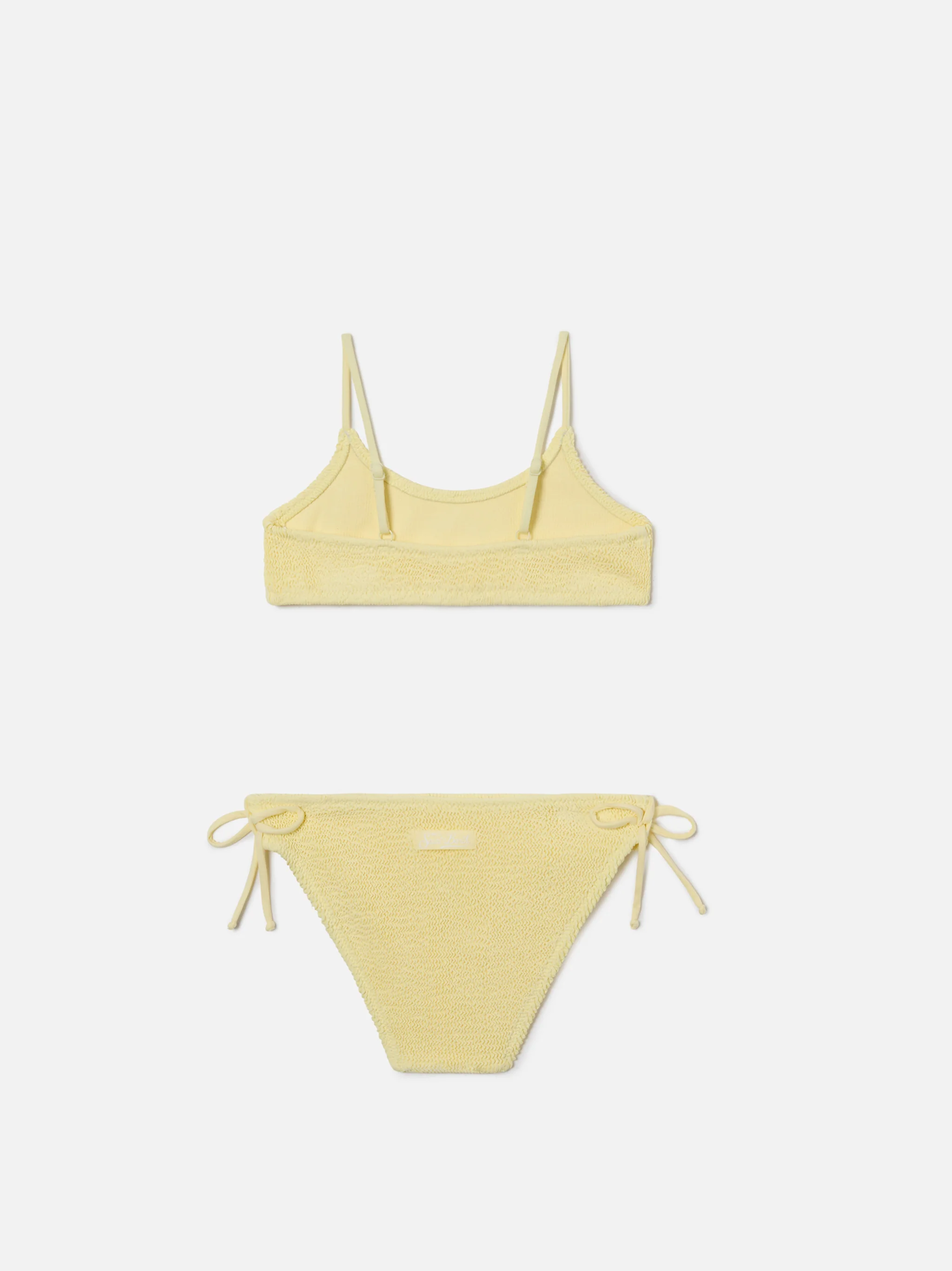Bikini Jaiden giallo pastello in tessuto crinkle - Image 2