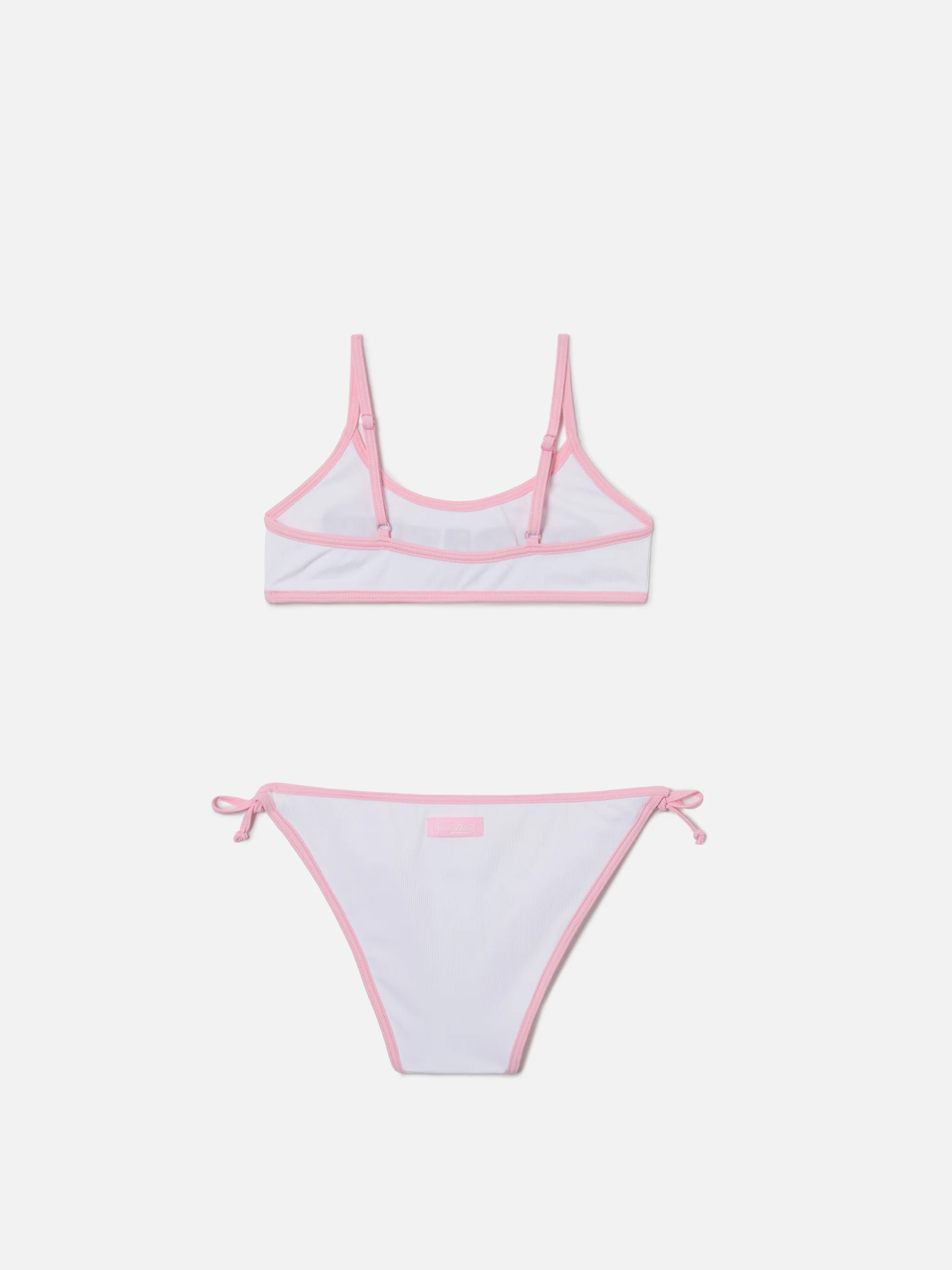 Bikini Jaiden String bianco con patch animalier effetto spugna - Image 2