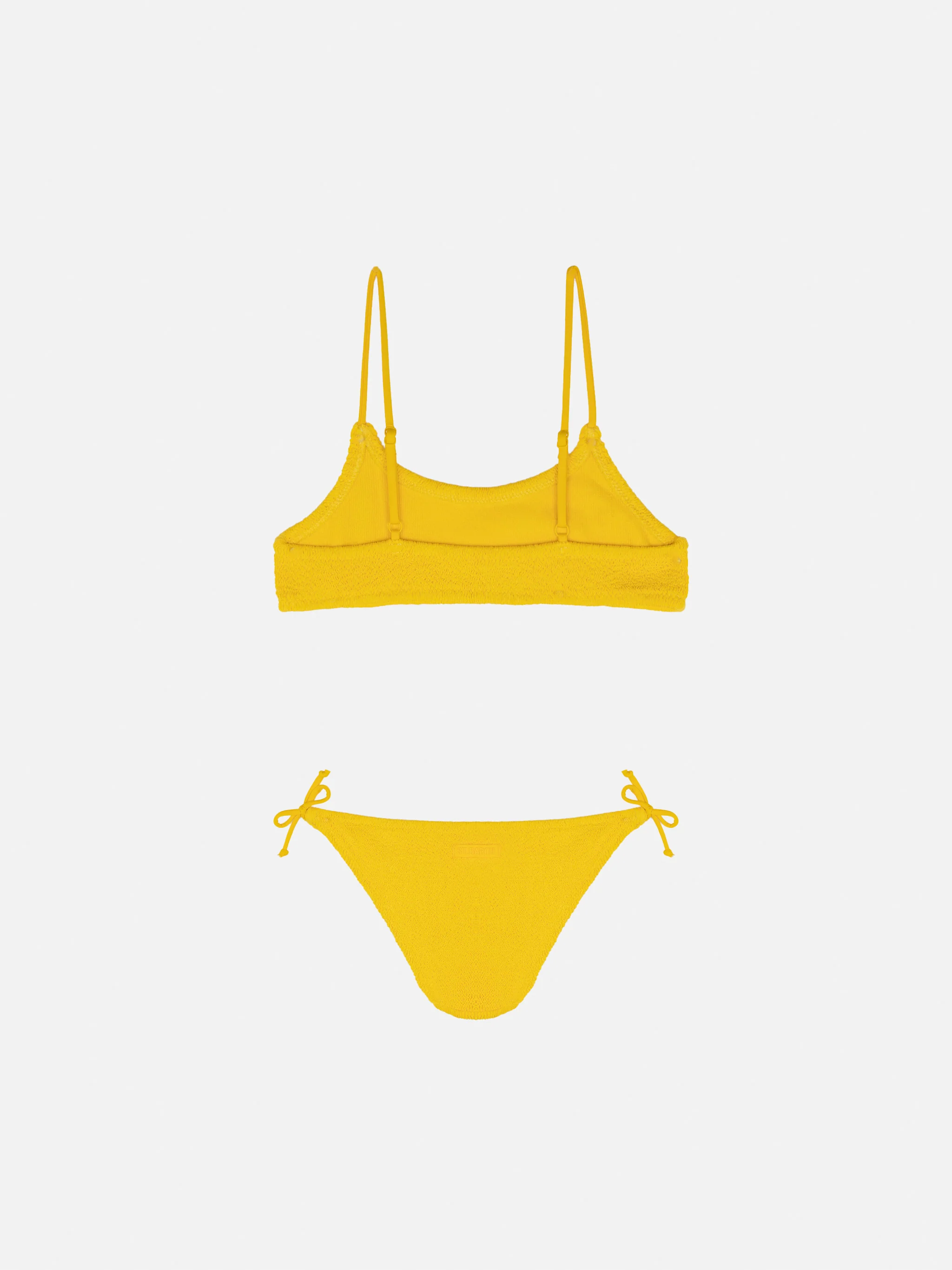 Bikini bralette Jaiden in crinkle giallo - Image 2