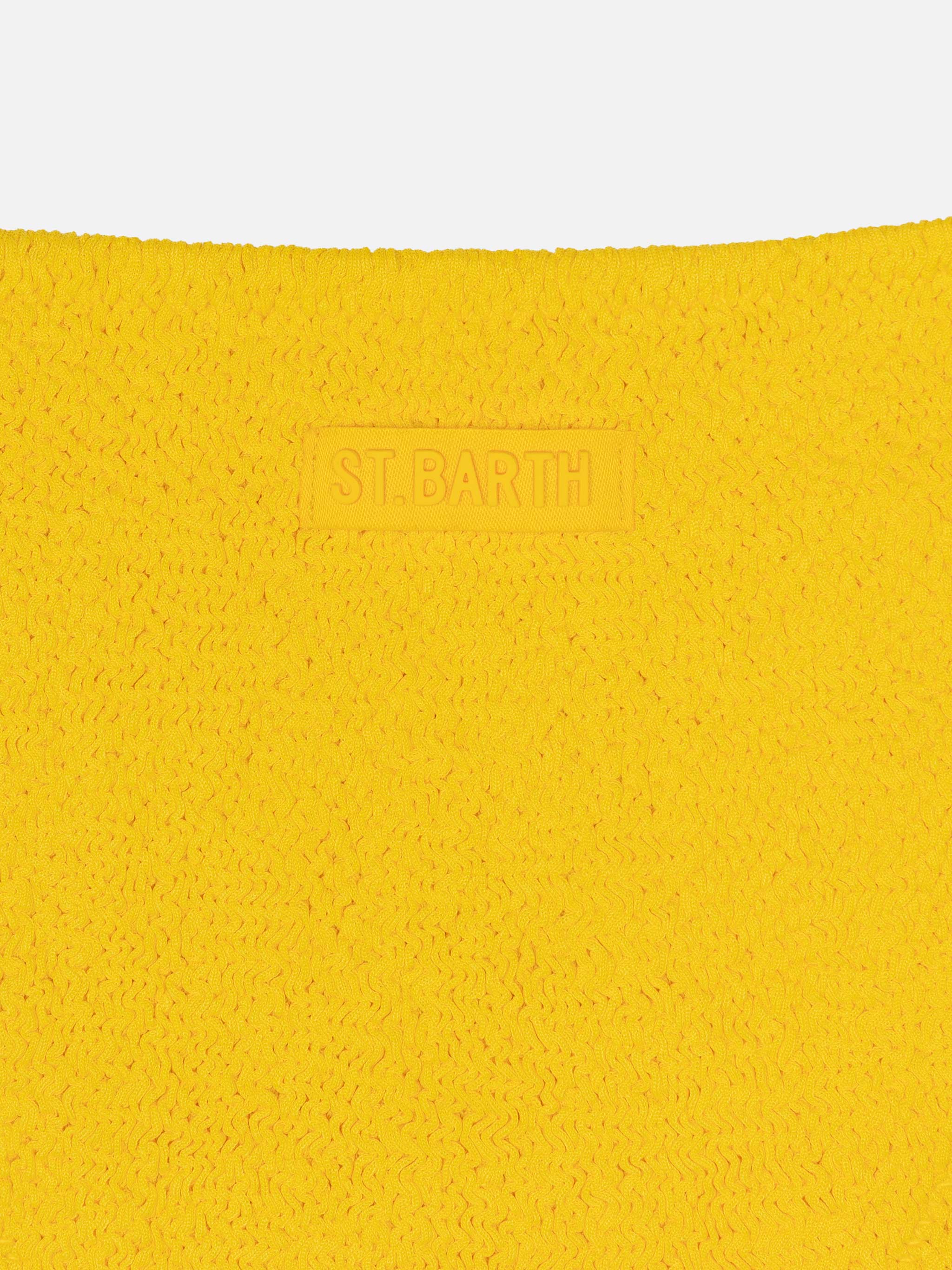 Bikini bralette Jaiden in crinkle giallo - Image 3