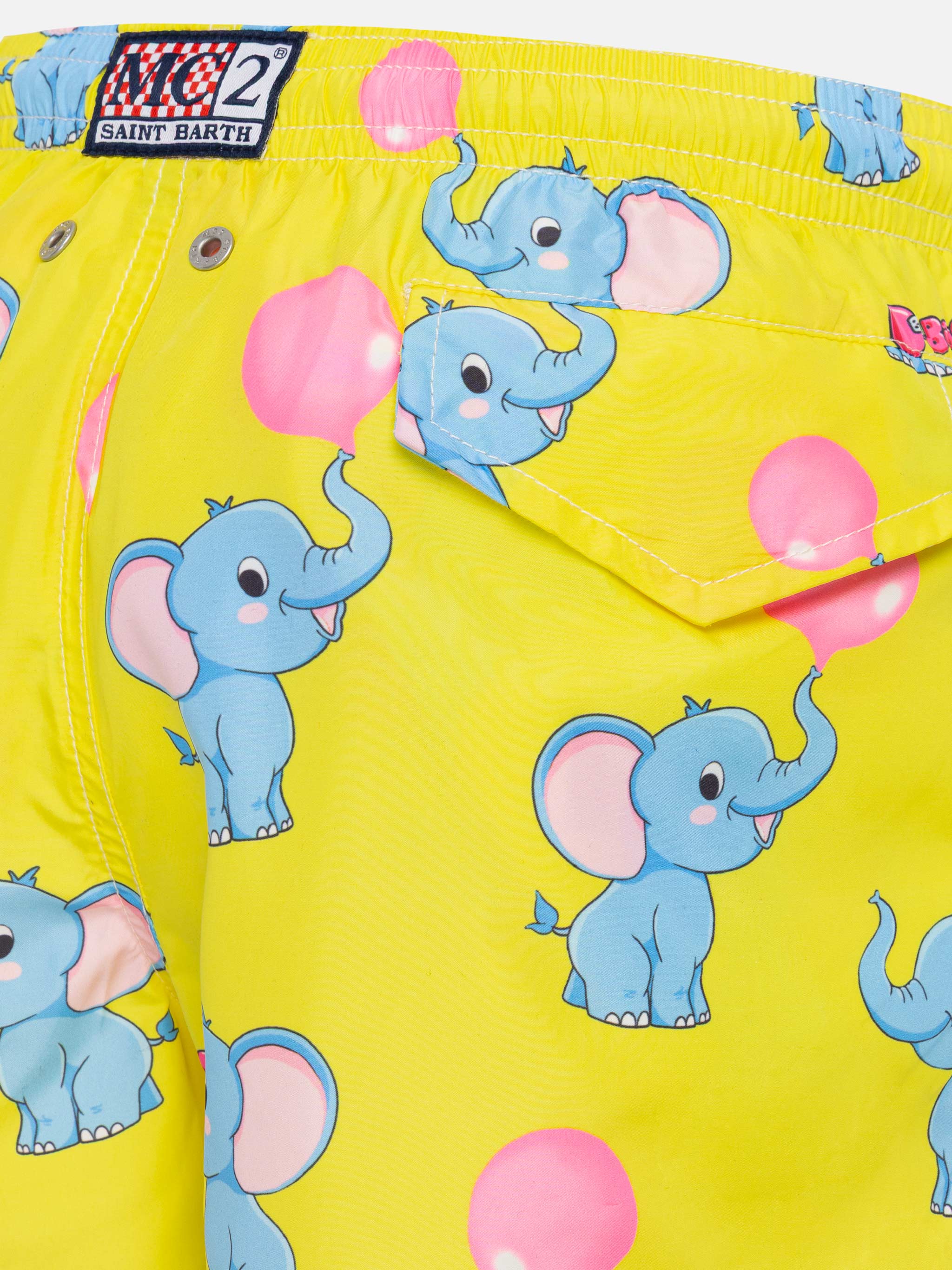 Costume mare Jean Lighting in tessuto leggero con stampa Big Babol elefante | BIG BABOL SPECIAL EDITION - Image 3