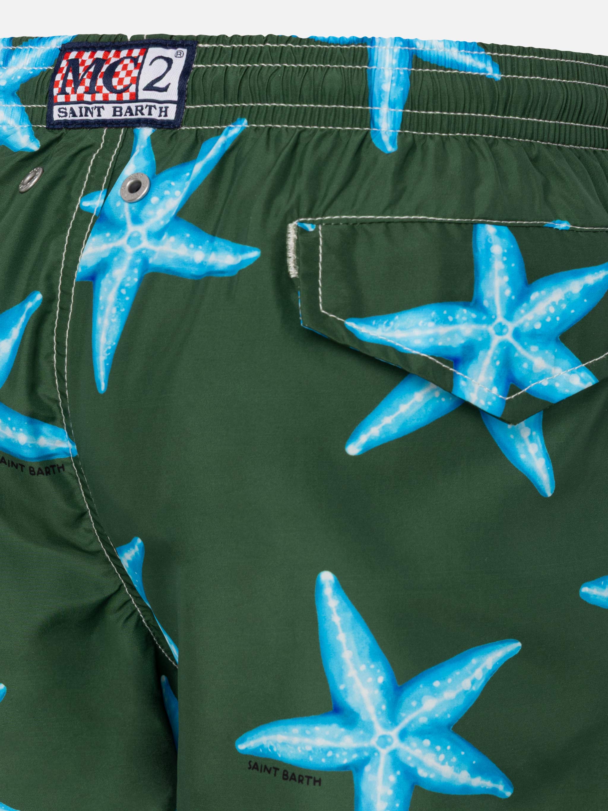 Costume mare Jean Lighting in tessuto leggero con stampa stelle marine - Image 3