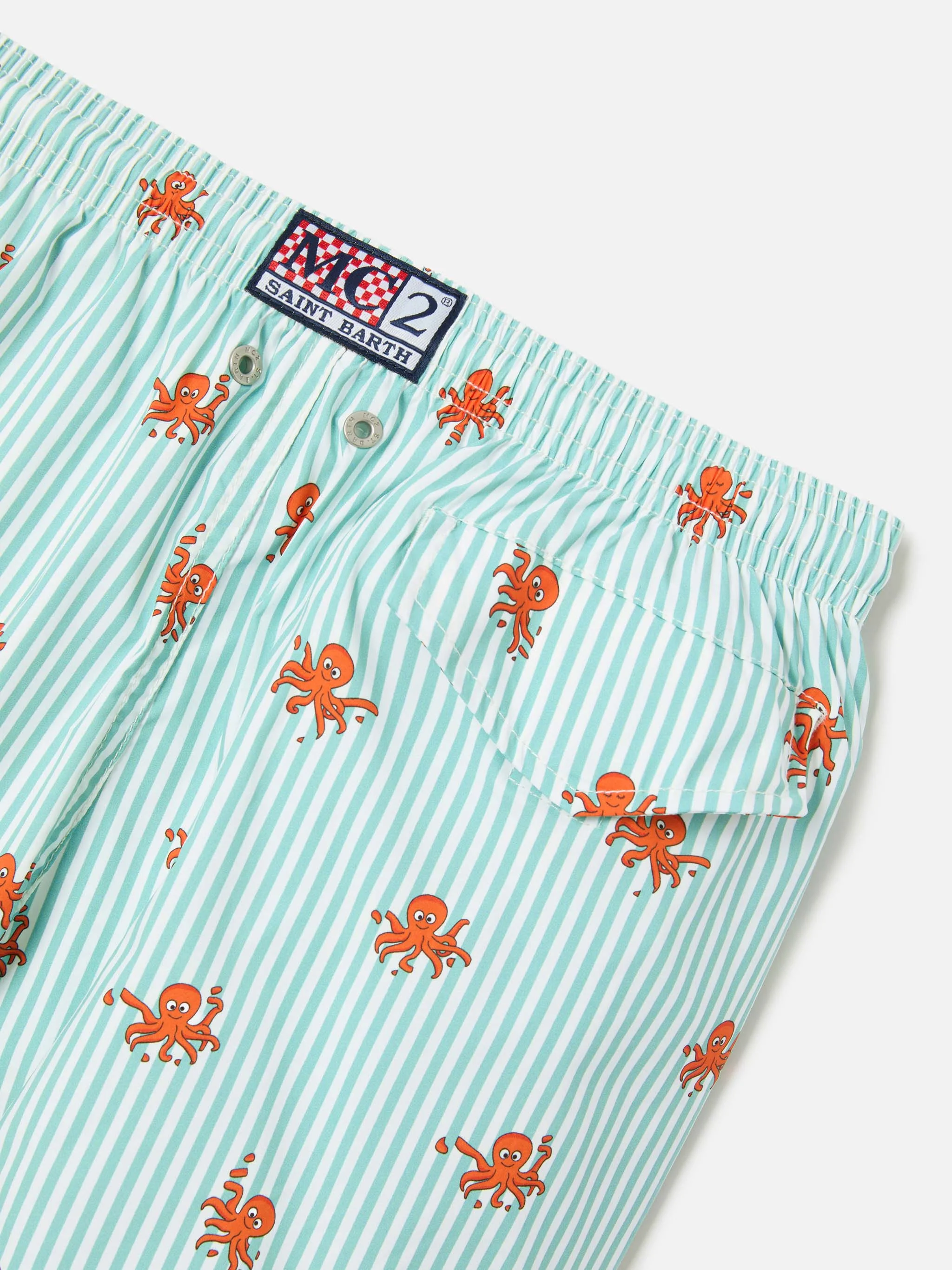 Costume Jean Lighting Stretch a righe con stampa polipetti all over - Image 3