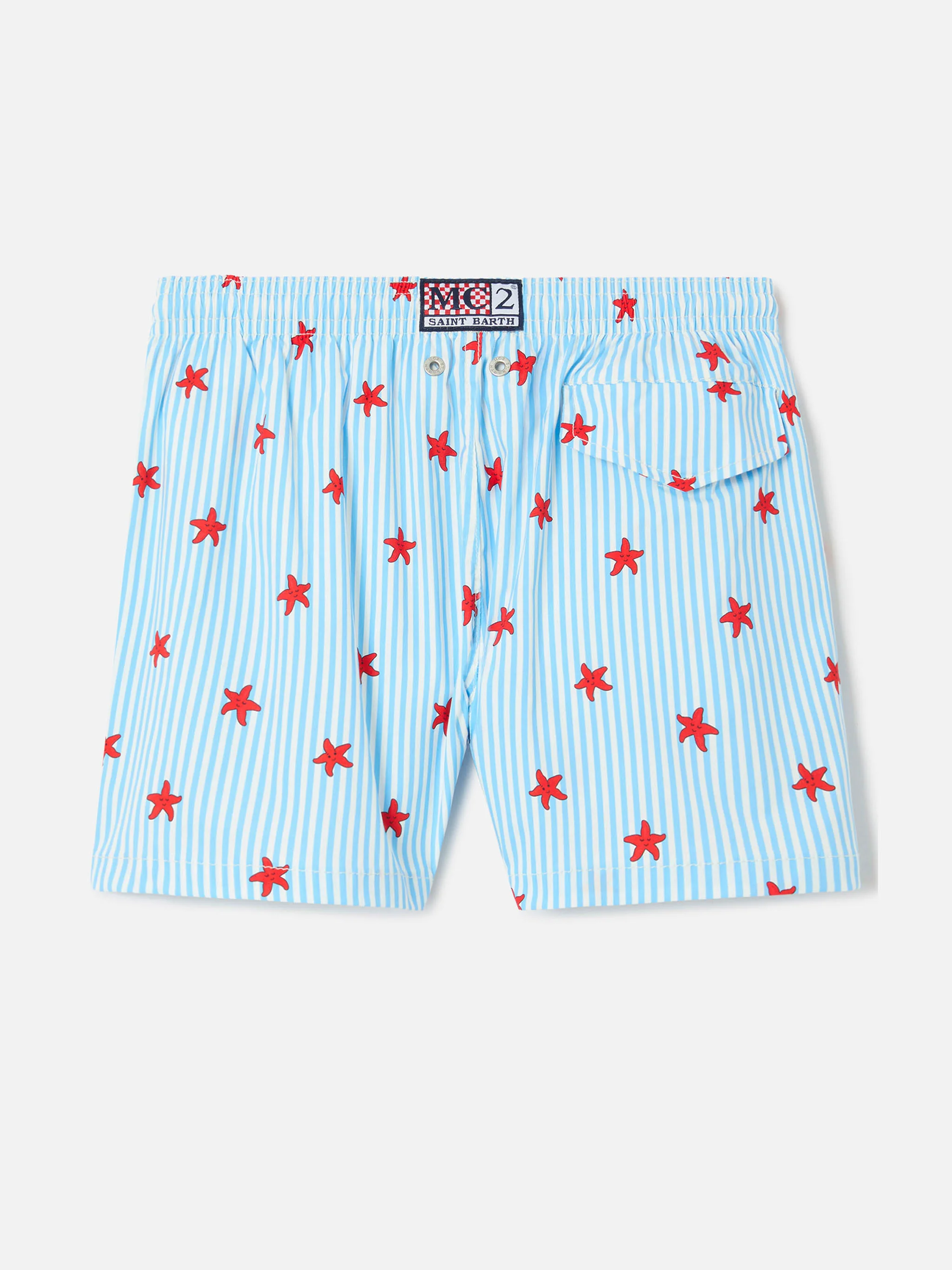 Costume Jean Lighting Stretch a righe con stampa stelle marine all over - Image 2