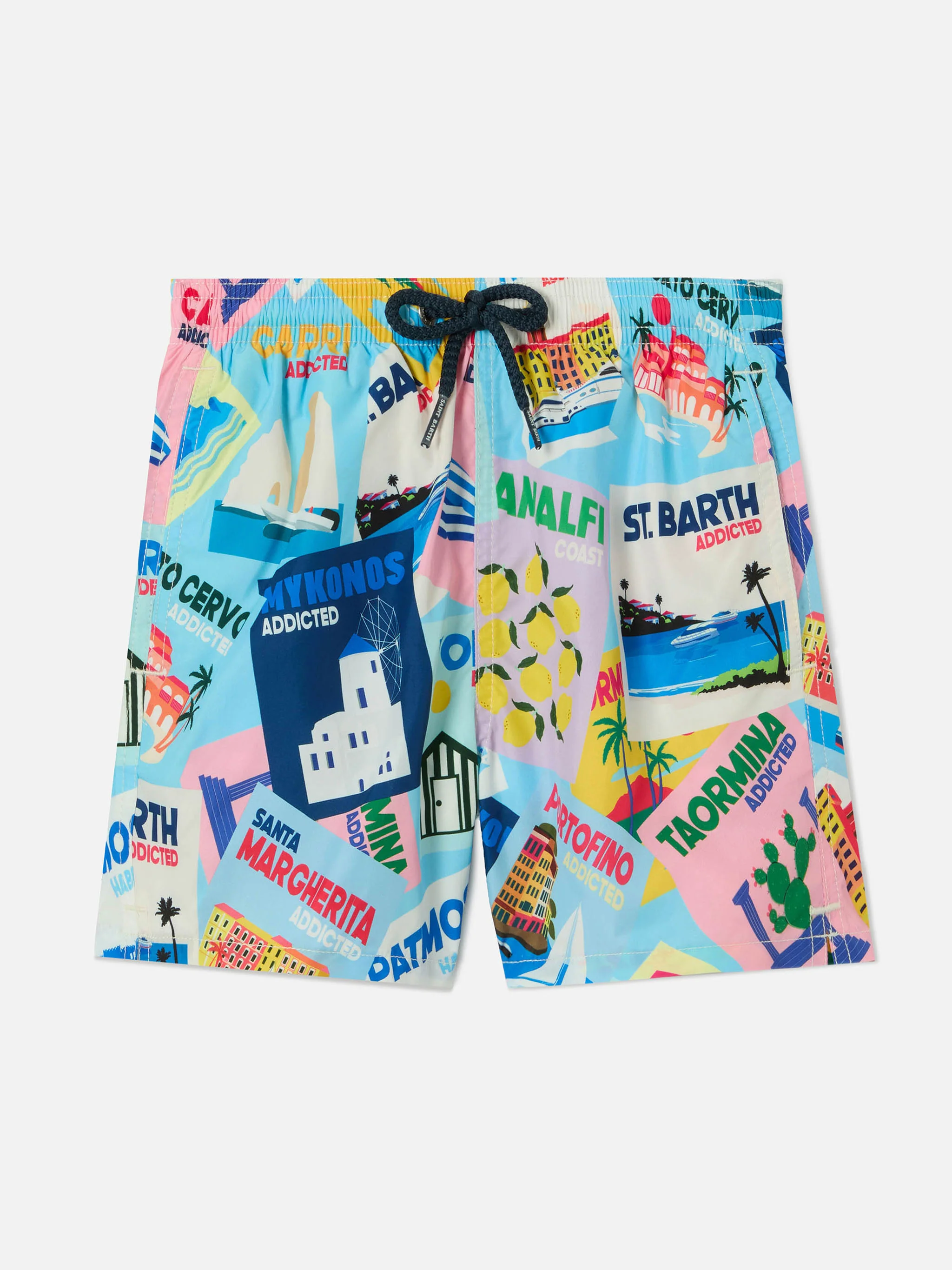 Costume Jean Lighting con stampa Cartoline all-over