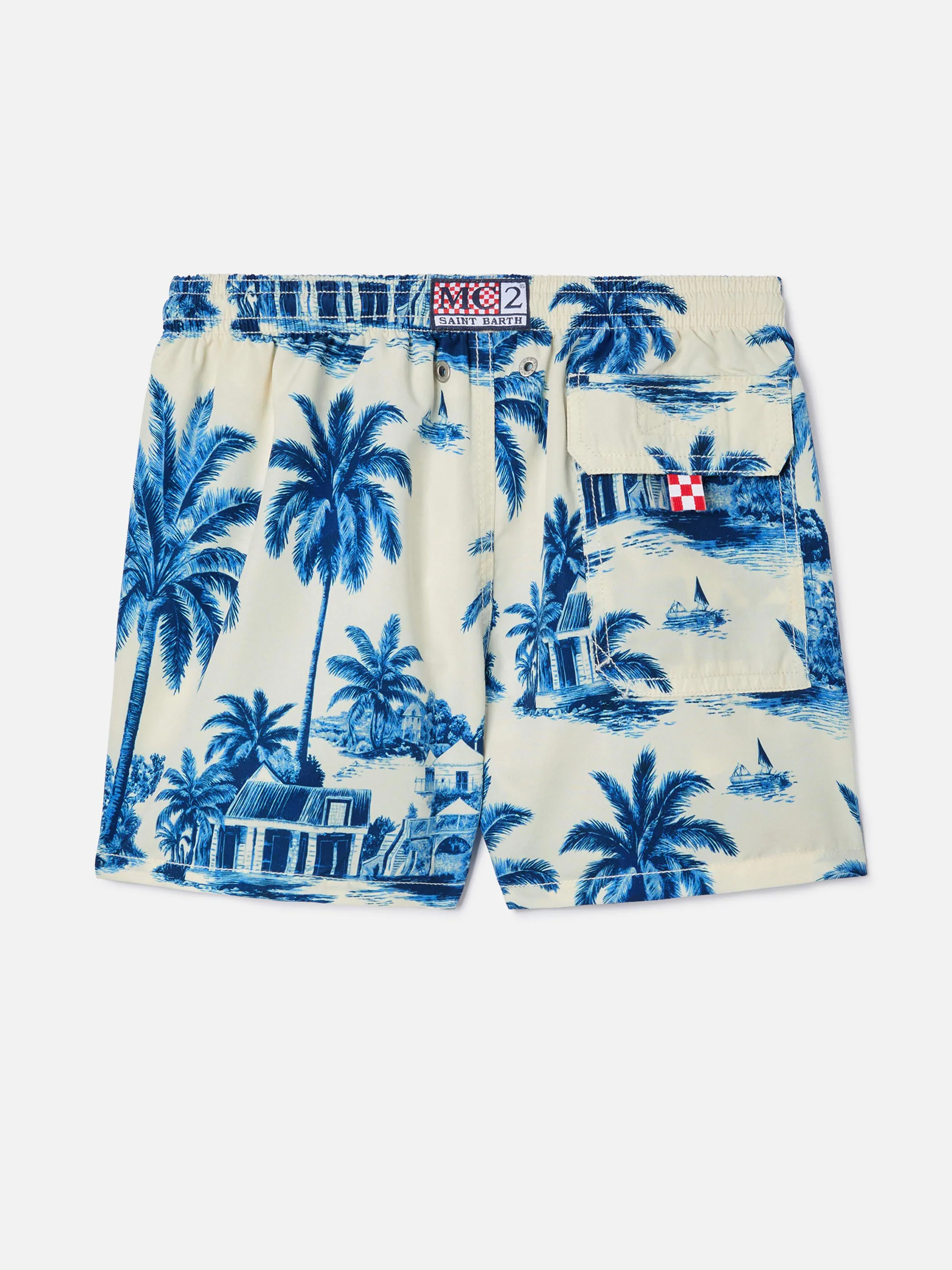Costume Jean con stampa Toile de Jouy blu - Image 2