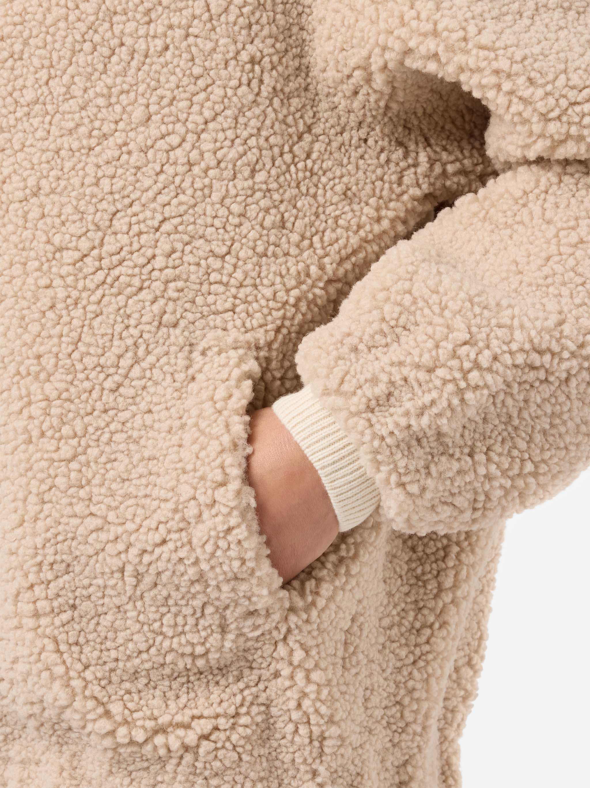 Bomber Jeanne in teddy con patch sul retro - Image 5