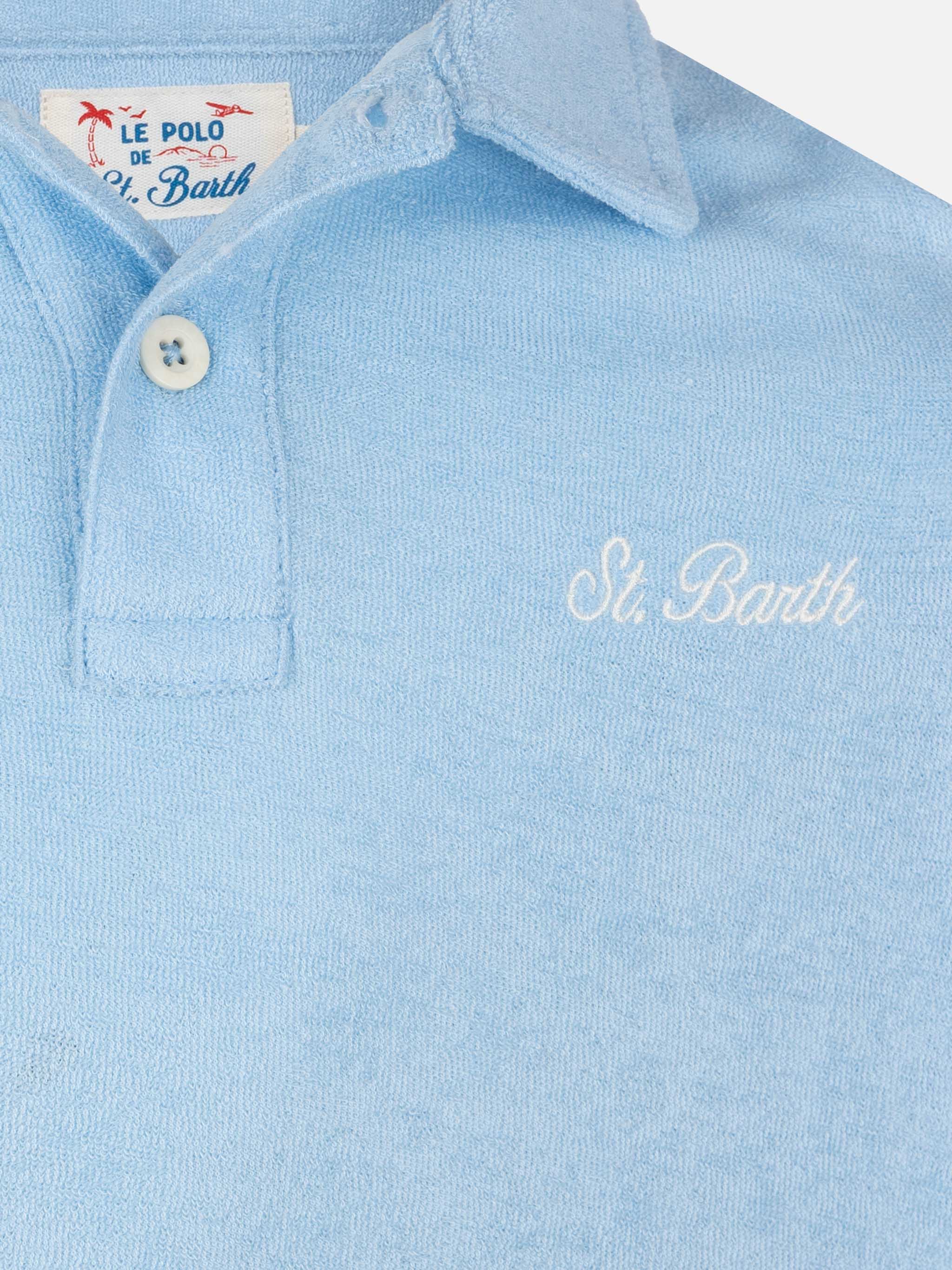 Polo Jeremy Jr in spugna azzurro chiaro - Image 3