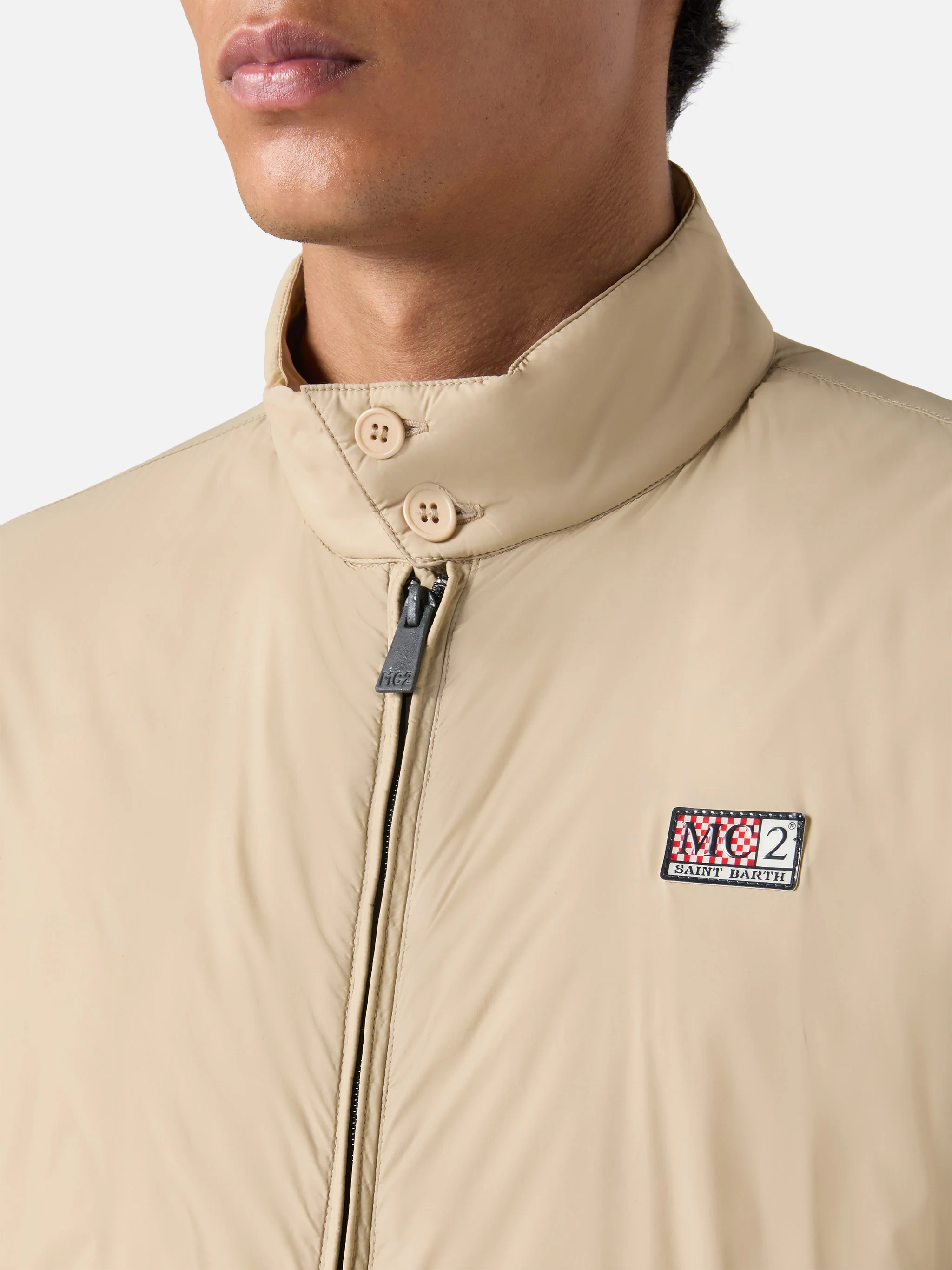Bomber leggero Jet in beige - Image 3