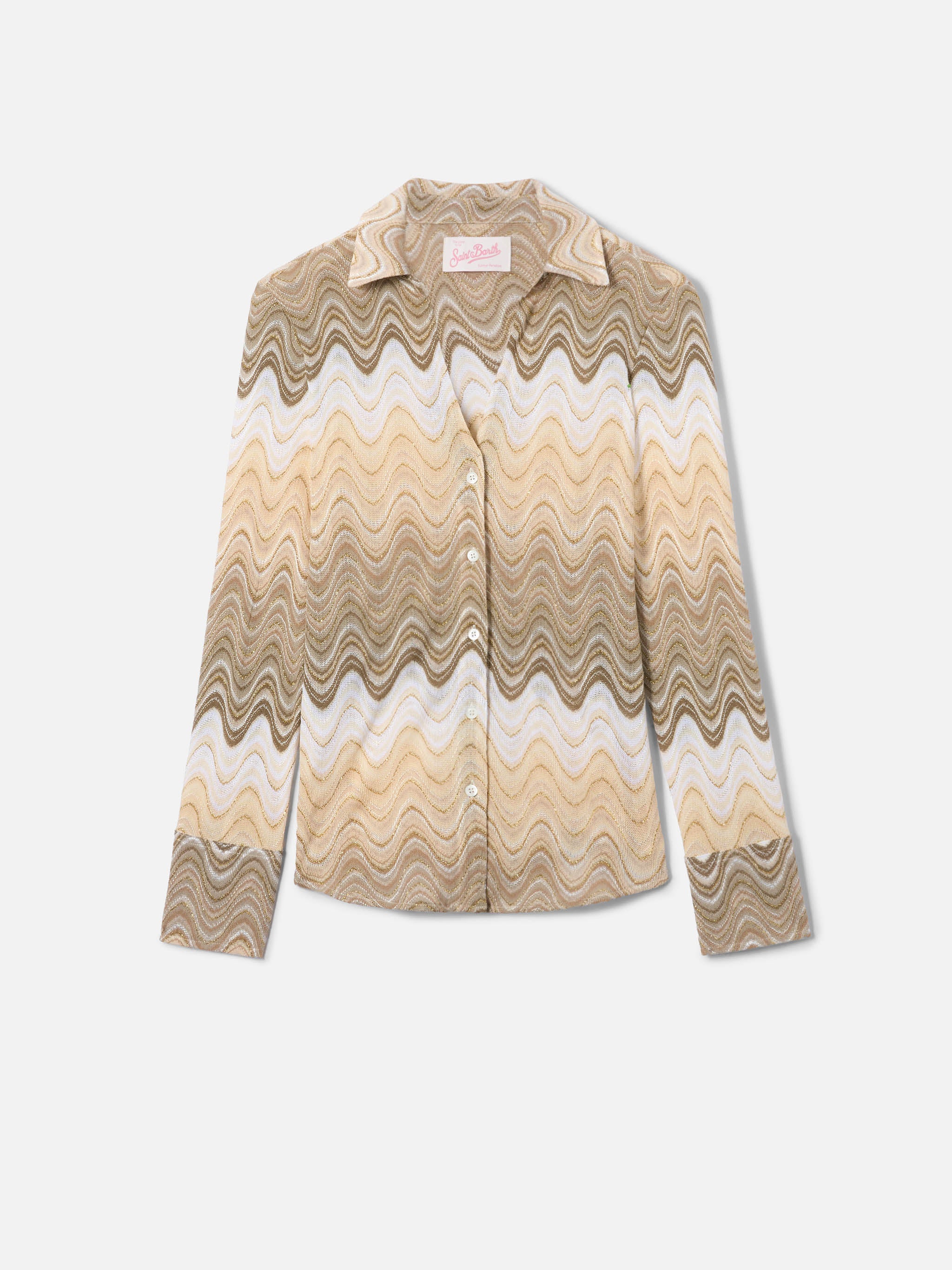 Camicia Joys in raschel degradé con motivo a onde - Image 5