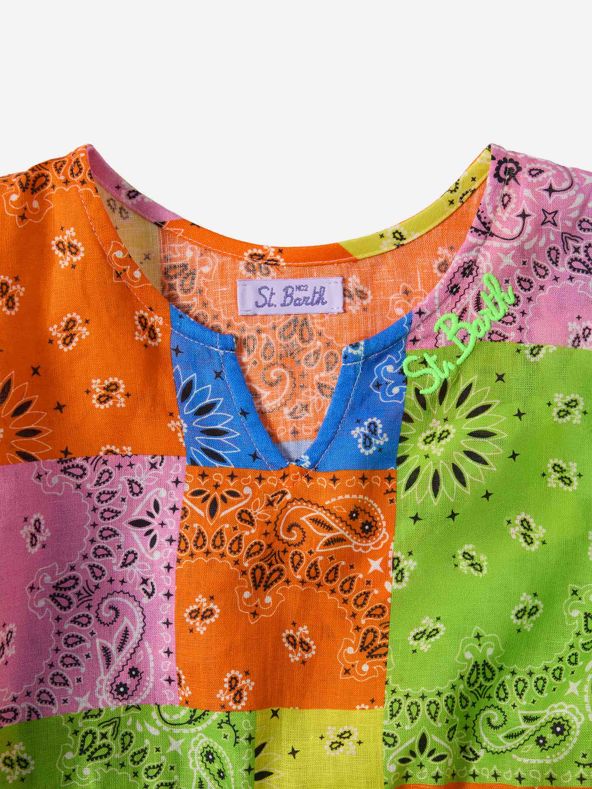 Poncho Kate con stampa bandana multicolore - Image 2