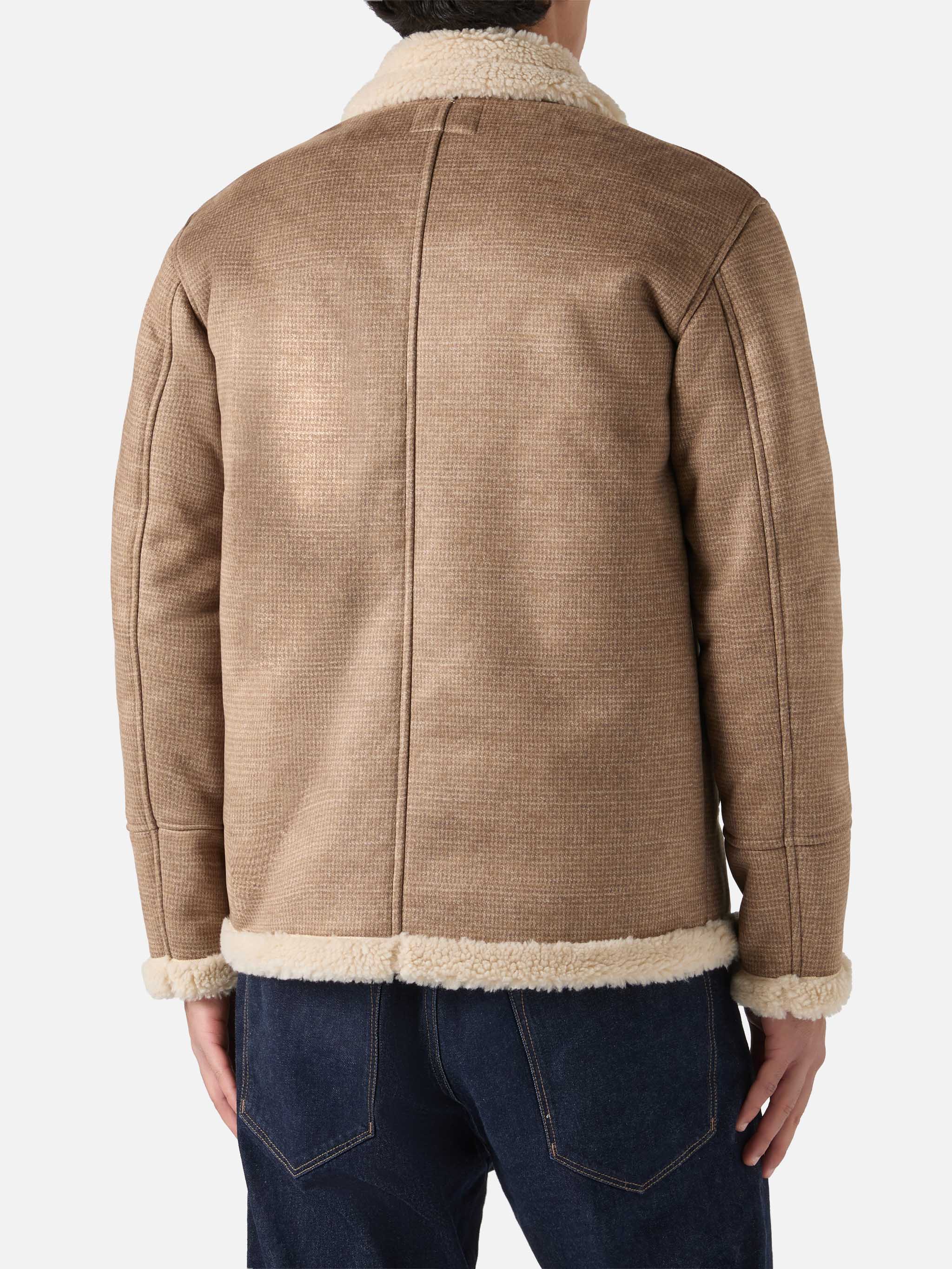 Giacca Kells pied de poule con colletto in eco shearling - Image 3