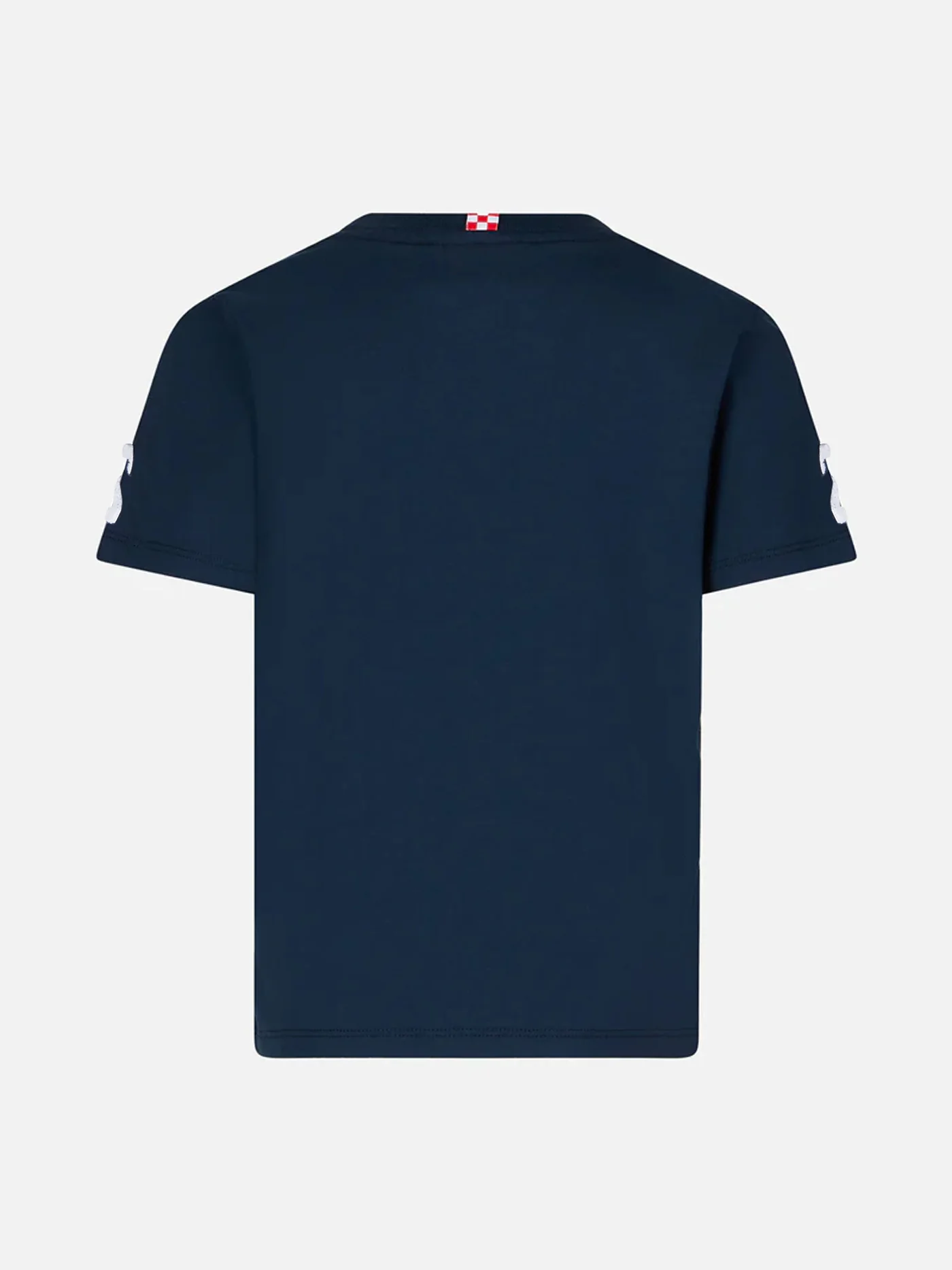 T-shirt da bambino in cotone con scritta St. Barth College - Image 2