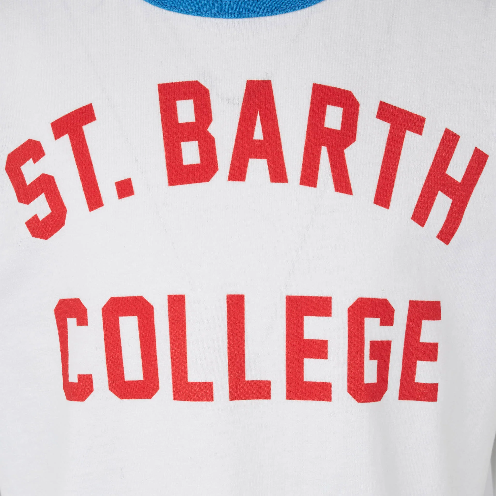 T-shirt da bambino in cotone con scritta St. Barth College - Image 2
