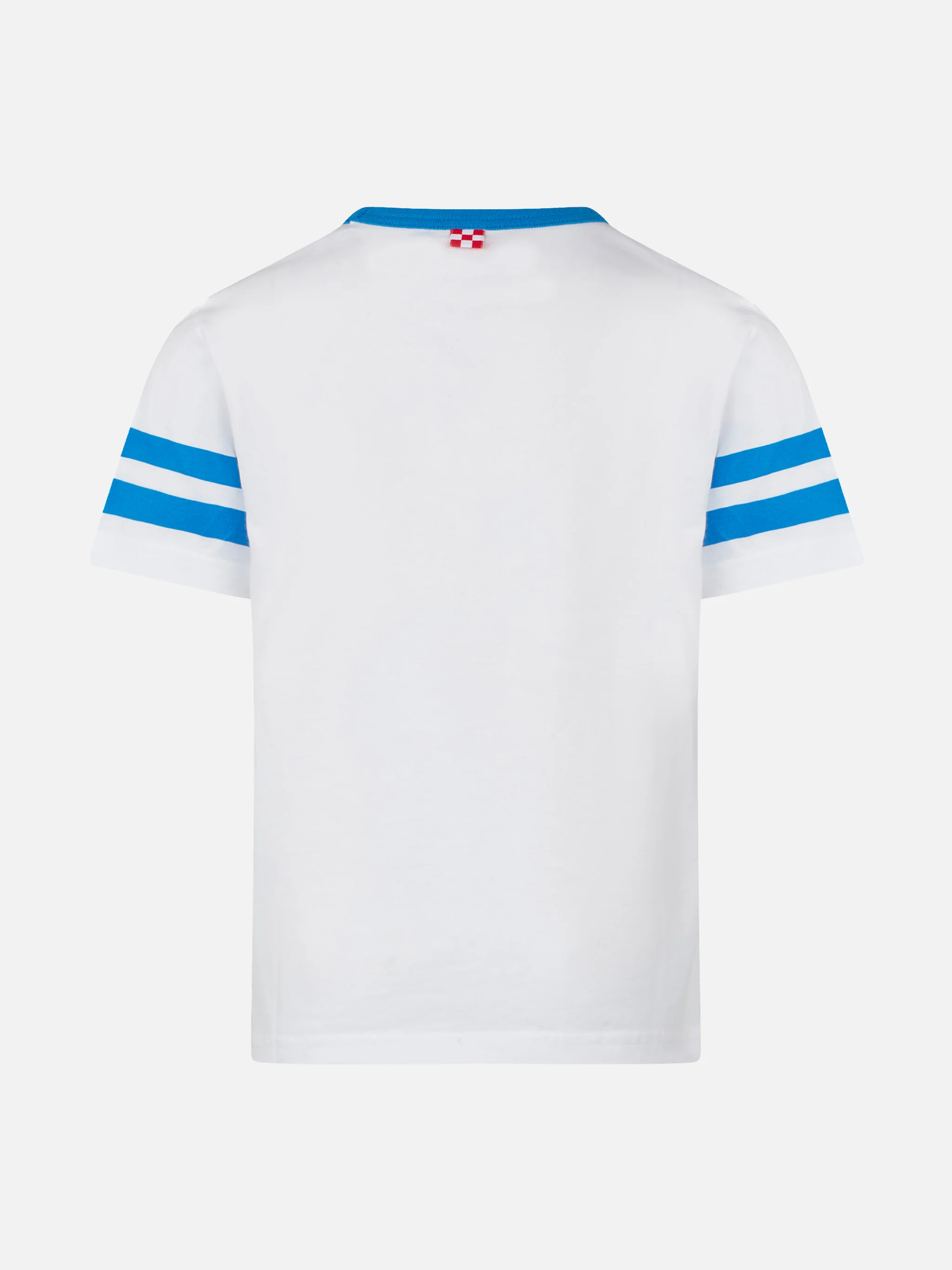 T-shirt da bambino in cotone con scritta St. Barth College - Image 3