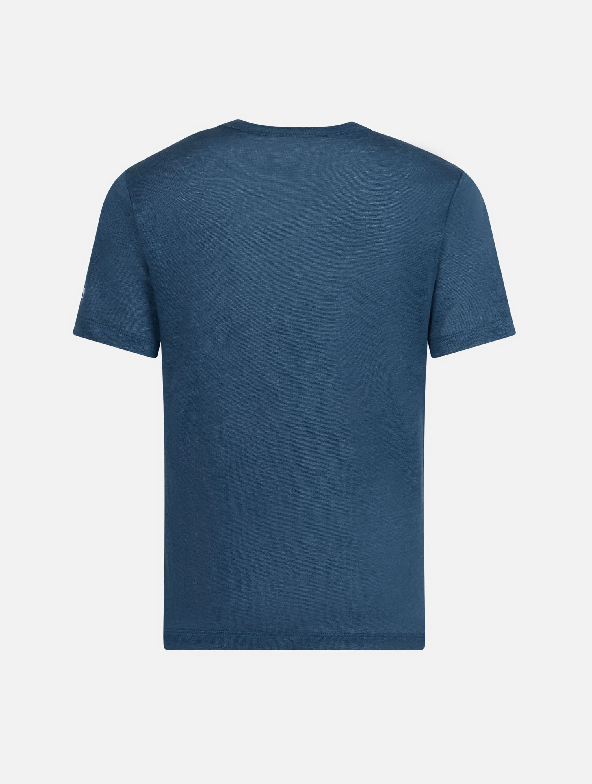 T-shirt da bambino Alex in jersey di lino blu marino - Image 2