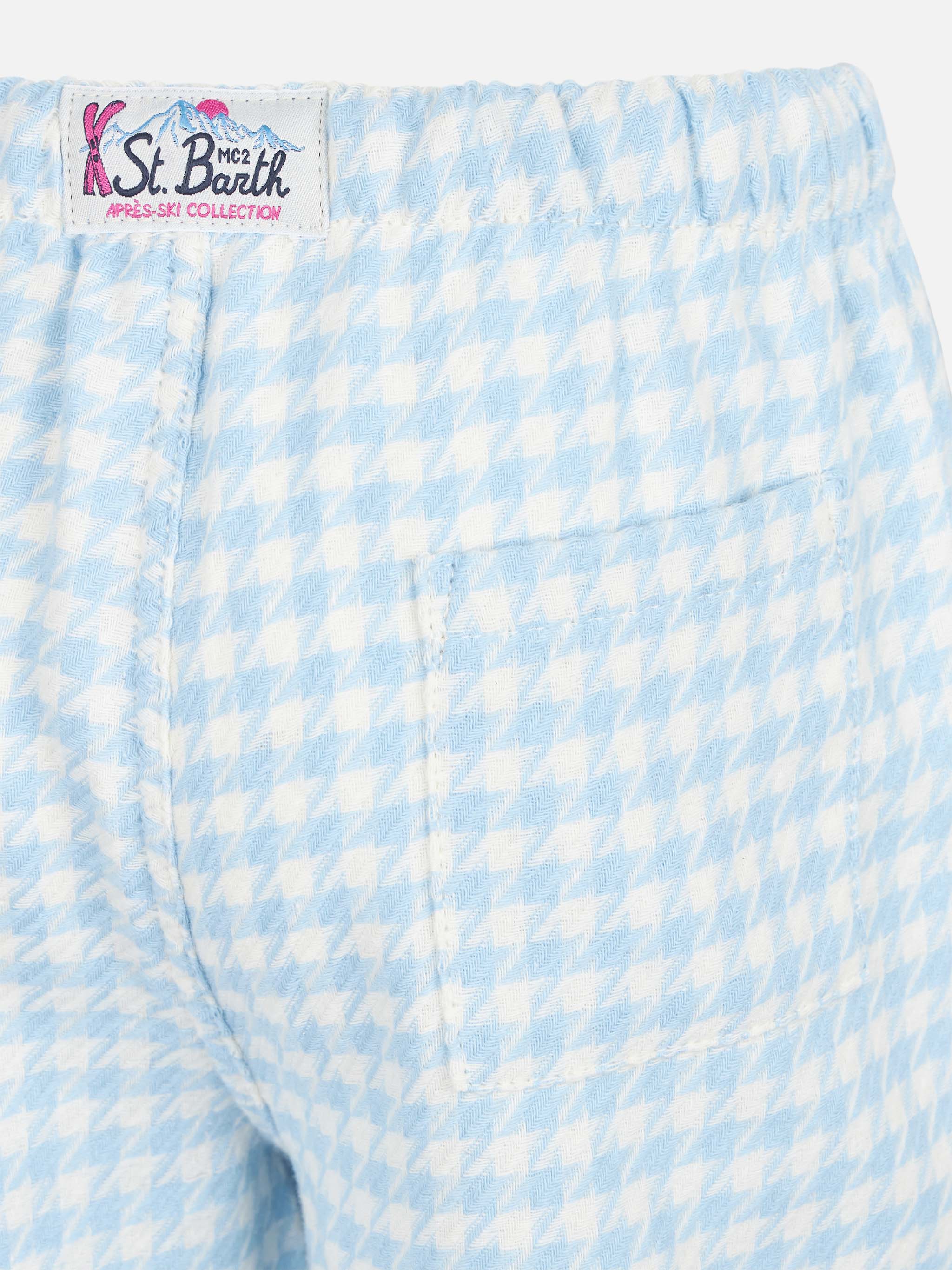 Pantaloni pigiama da bambino con stampa pied de poule - Image 3