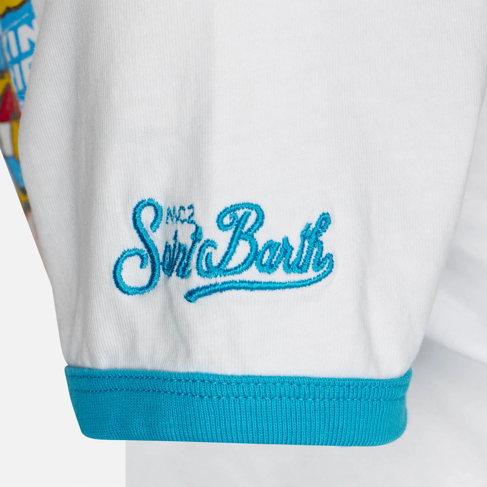 T-shirt da bambino in cotone bianco con stampa Capitan America | EDIZIONE SPECIALE MARVEL - Image 2