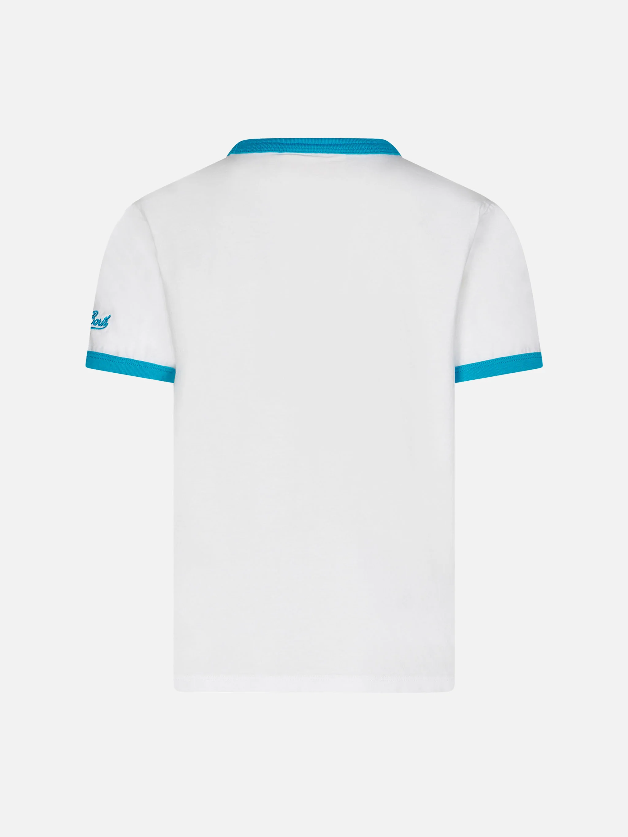 T-shirt da bambino in cotone bianco con stampa Capitan America | EDIZIONE SPECIALE MARVEL - Image 3