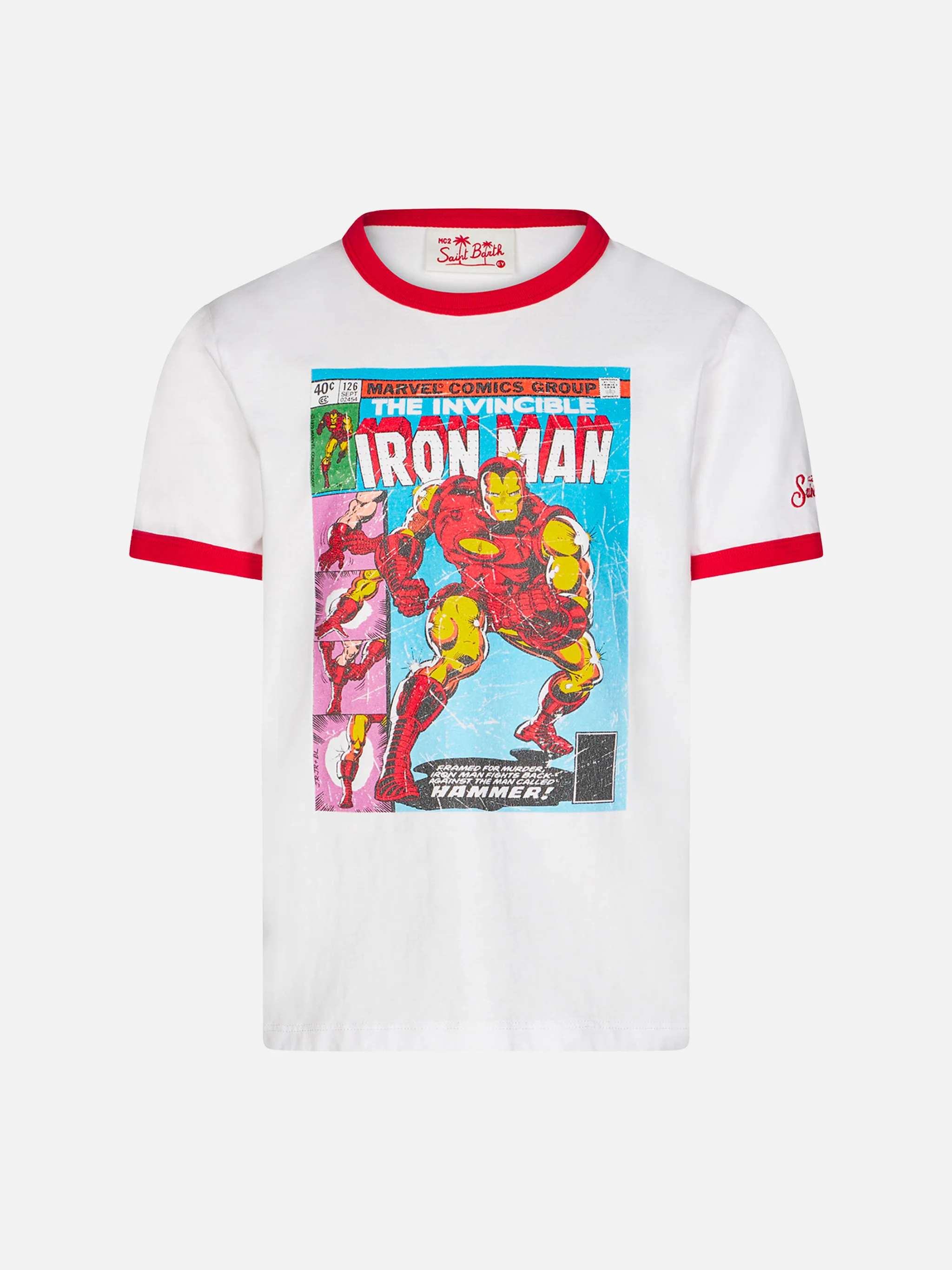 T-shirt Dean Jr bianca stampa Iron Man | Special Edition