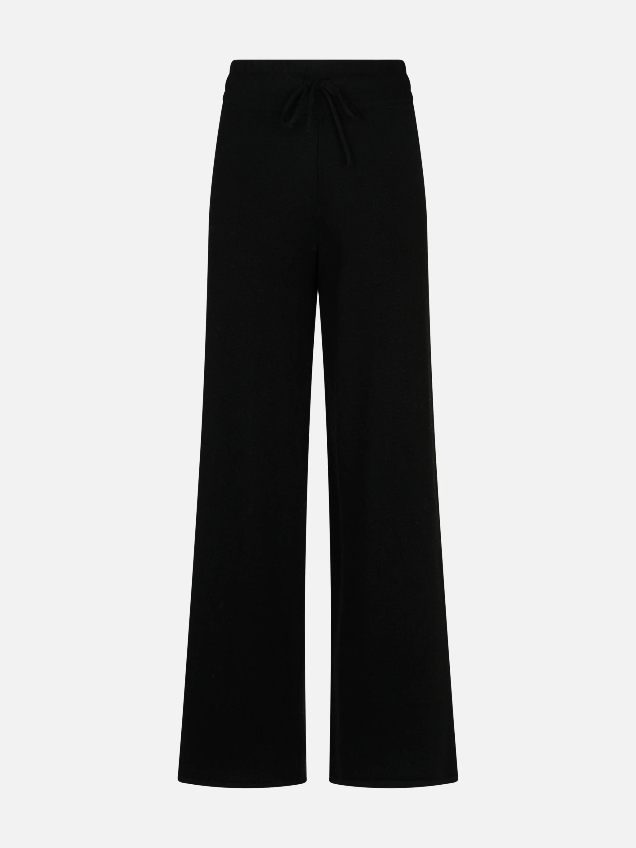 Pantalone a palazzo Savine nero in maglia - Image 4