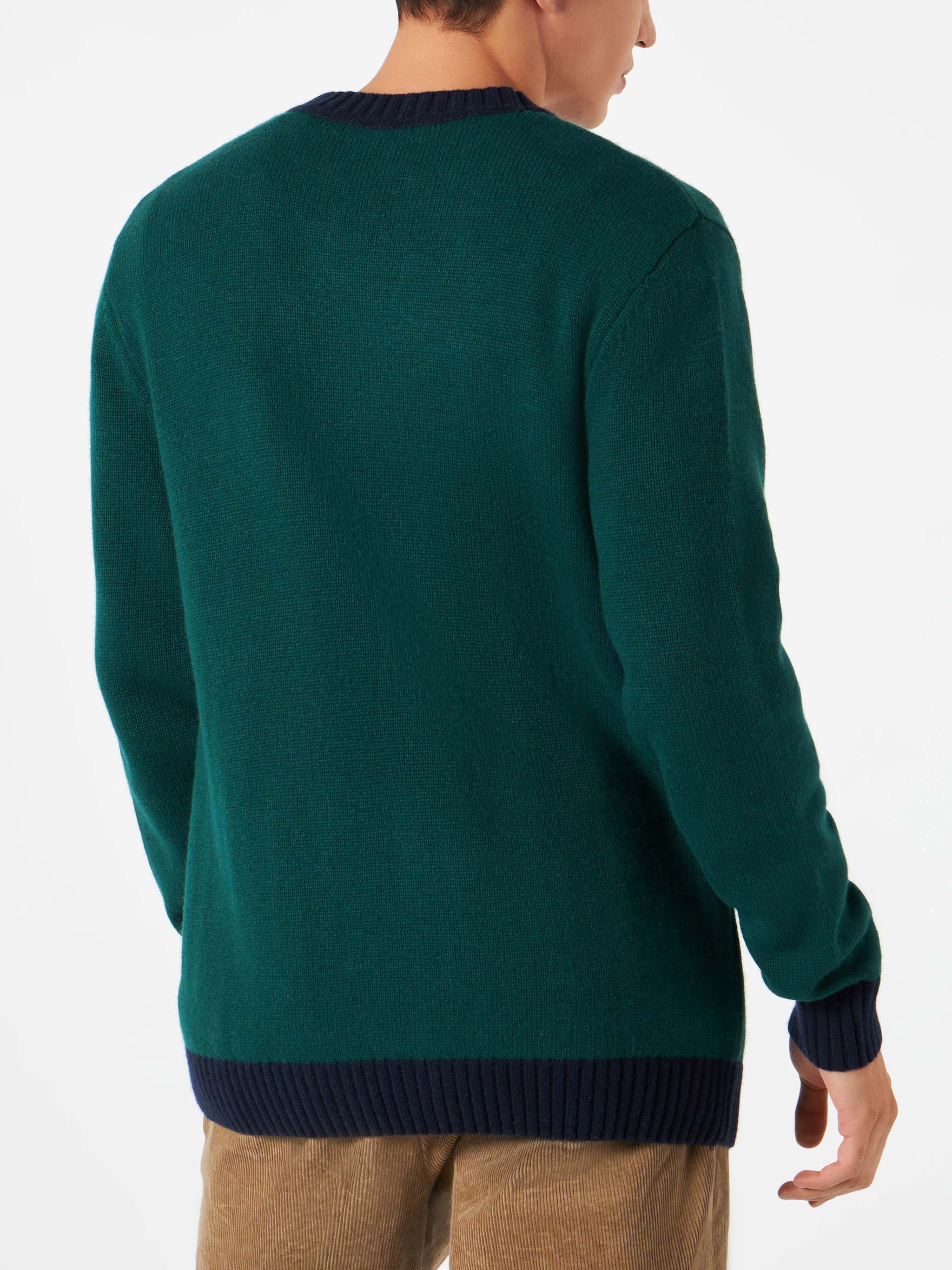 Cardigan in maglia con patch e ricamo St. Barth College - Image 3