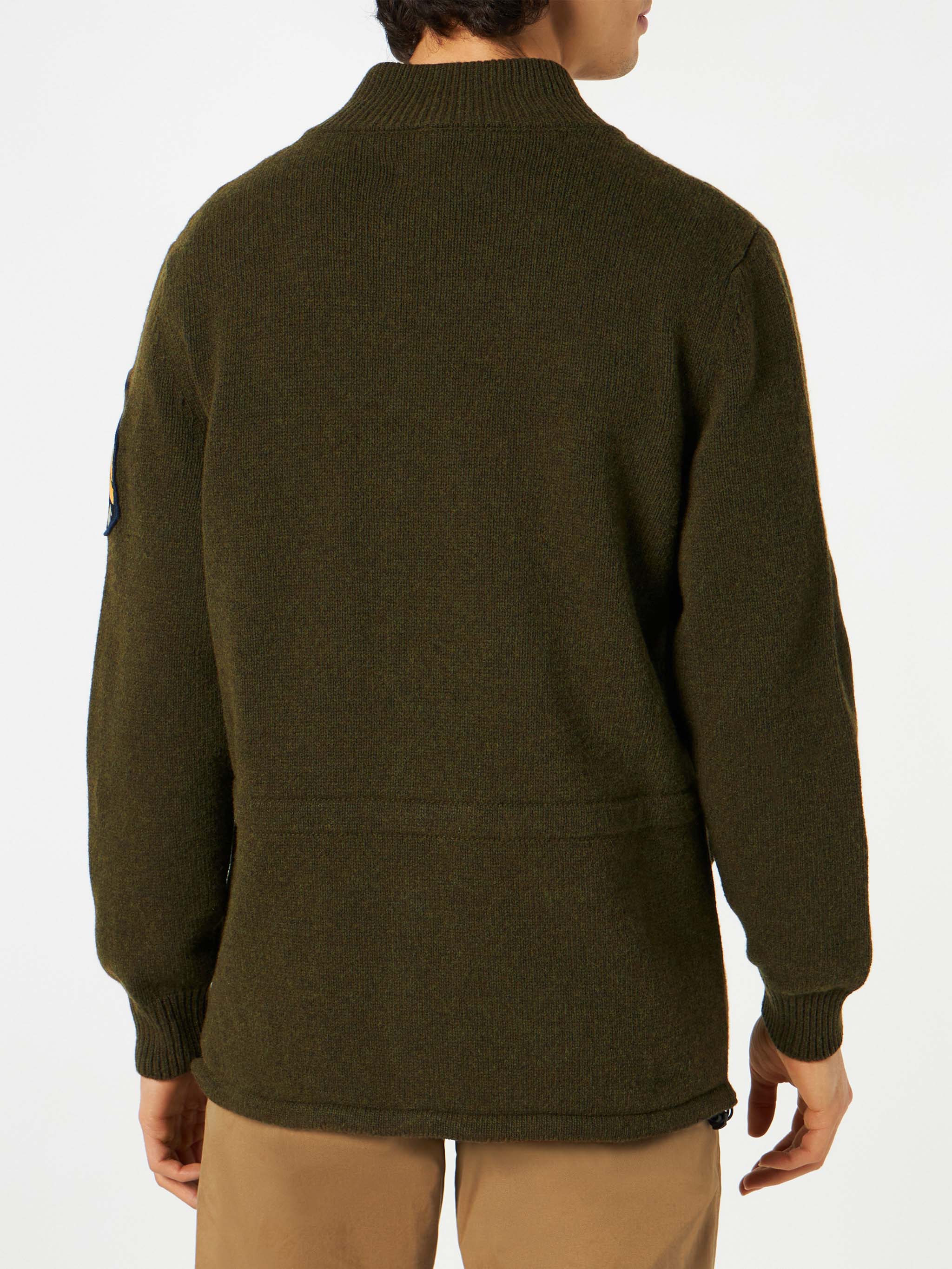 Field jacket in maglia con toppa - Image 3