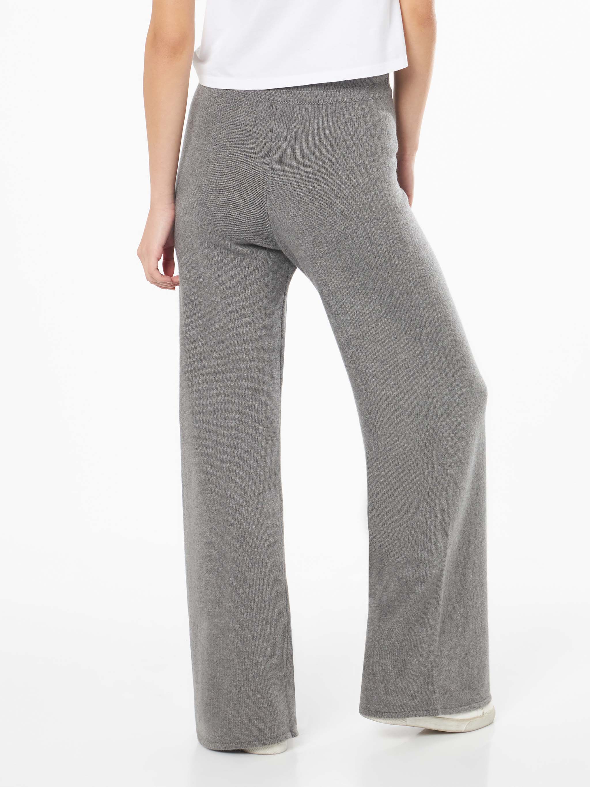 Pantaloni a palazzo grigi in maglia - Image 2