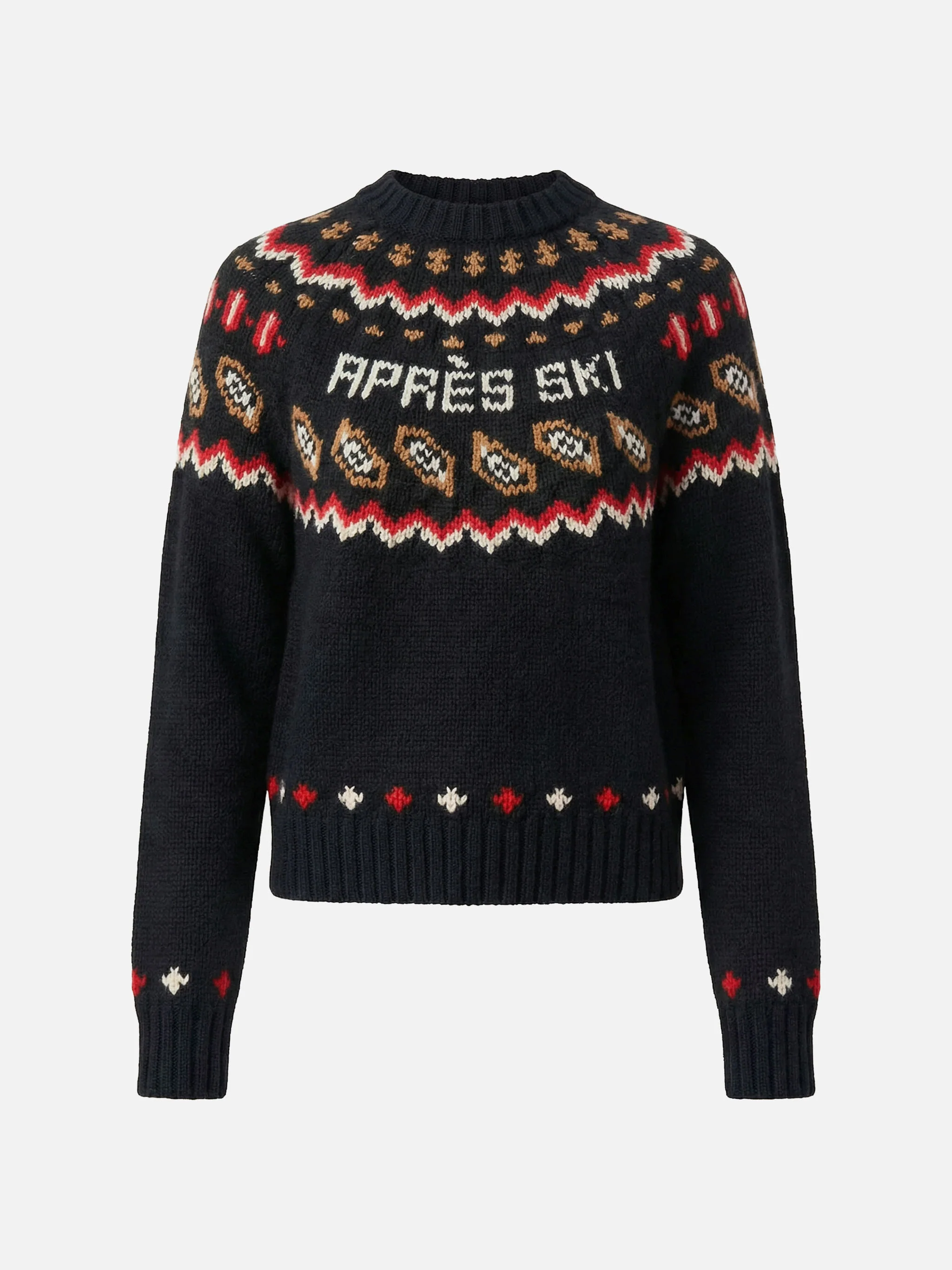 Maglione Kyla nero in lana con jacquard Apres Ski - Image 3