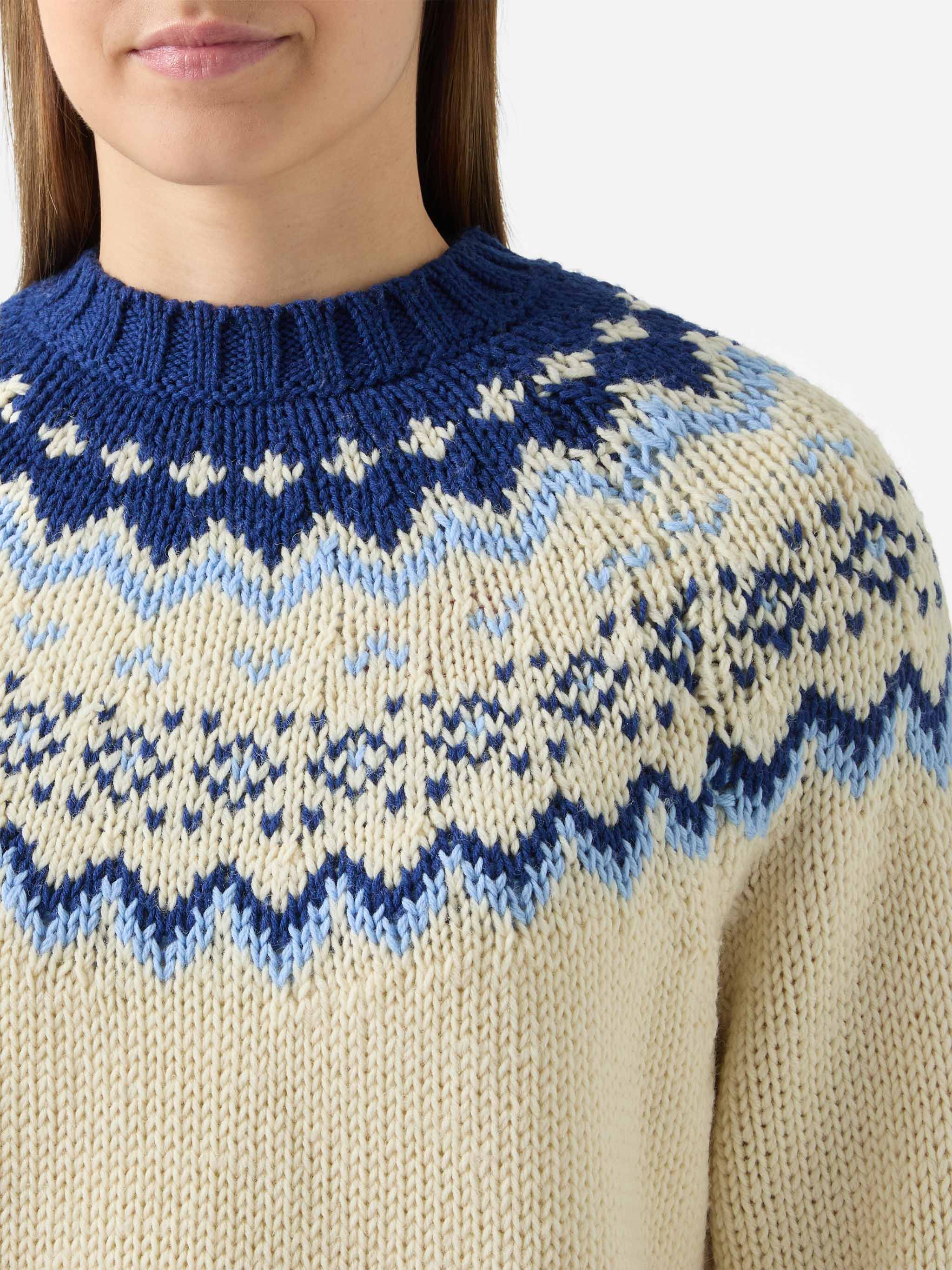 Maglione Kyla in lana grigio con jacquard St. Moritz - Image 2