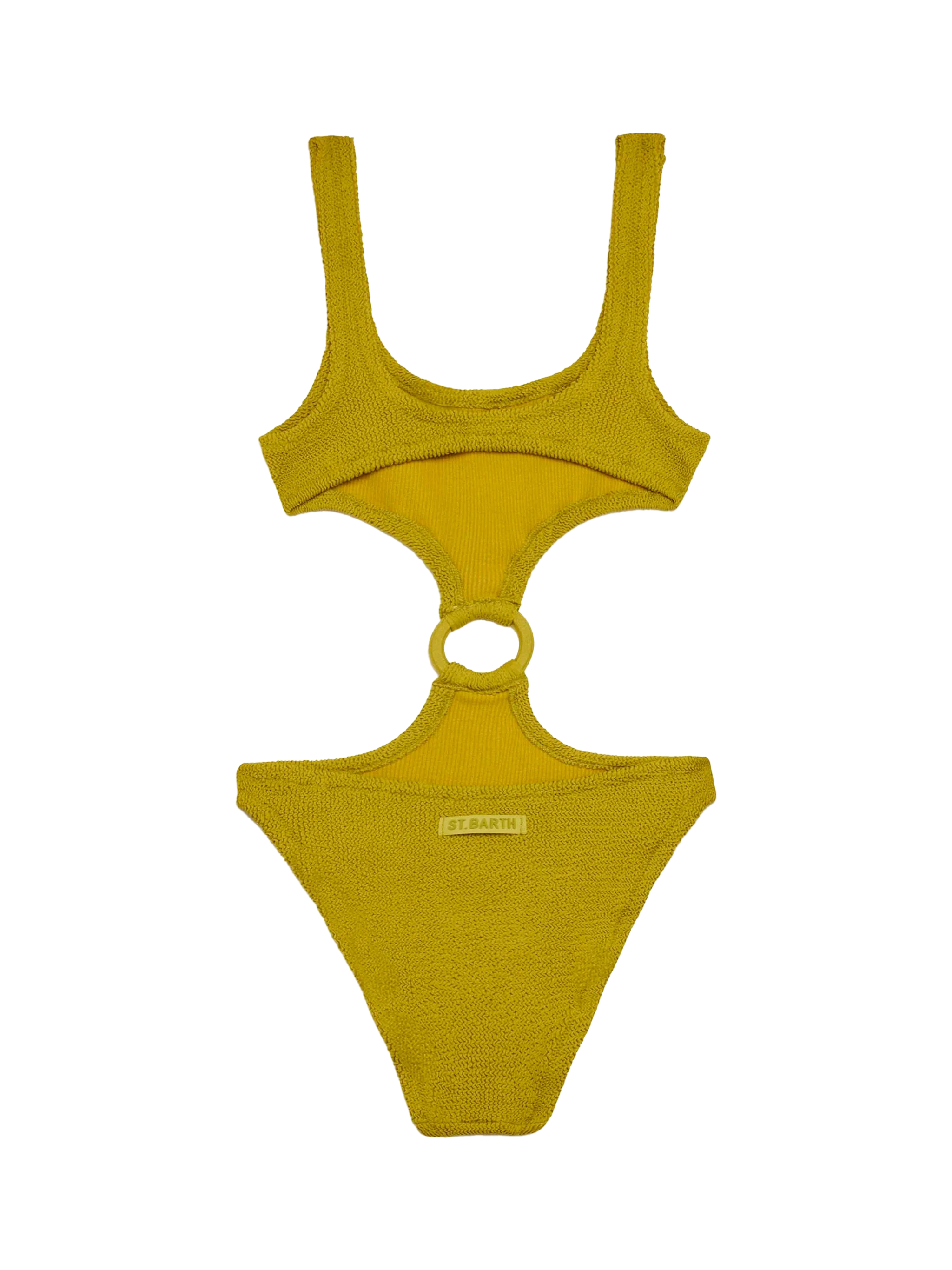Costume intero cut-out Laurel in crinkle pistacchio - Image 3