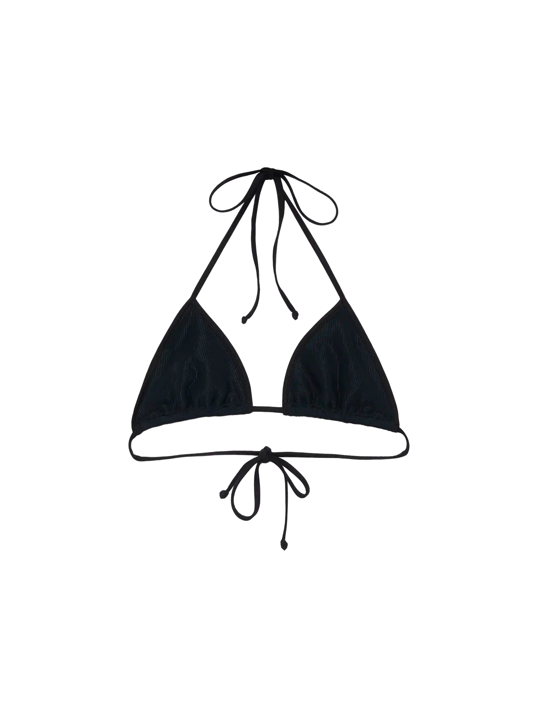 Leah top triangolo in crinkle color nero - Image 2