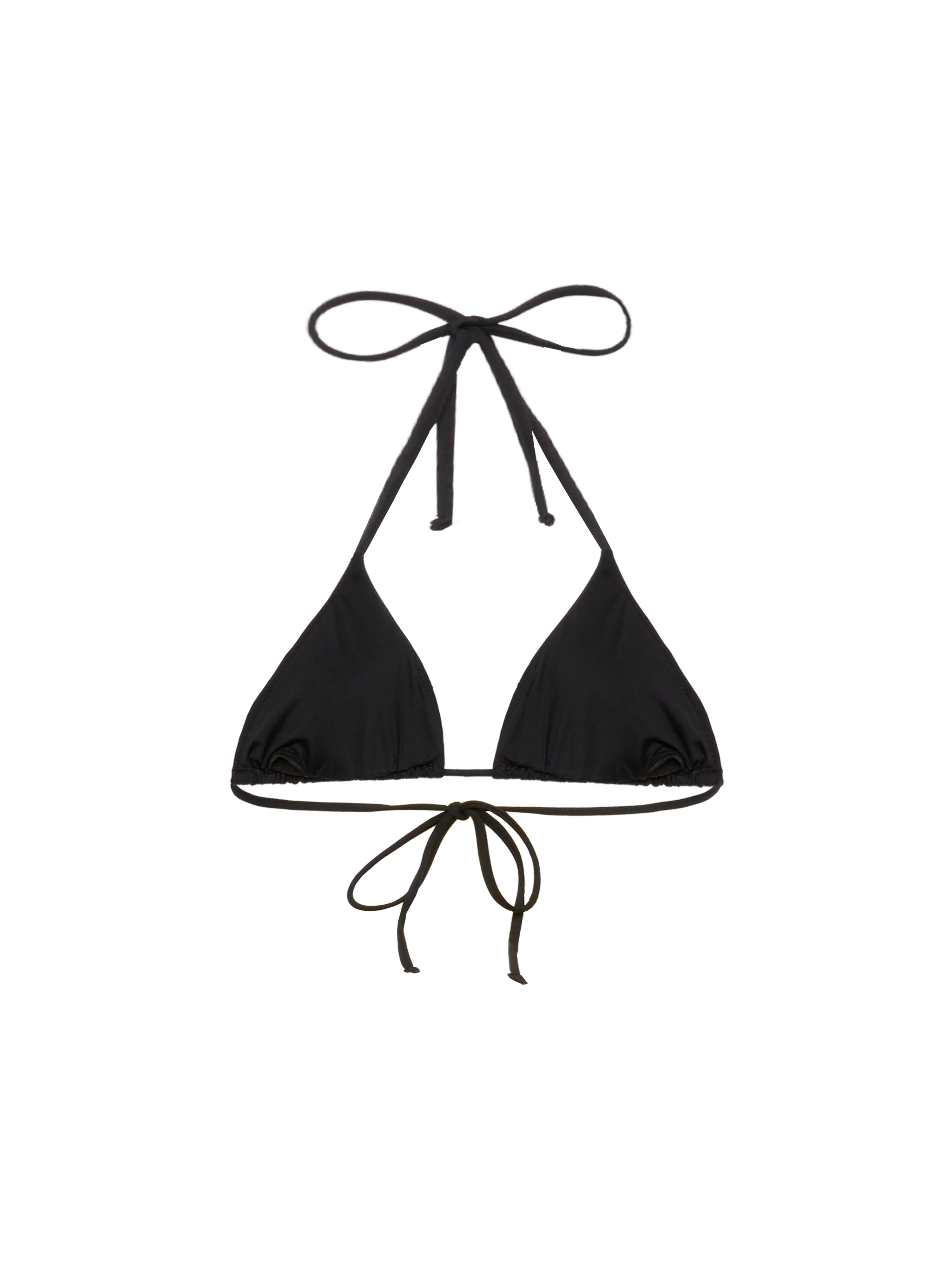 Leah top a triangolo nero con applicazioni di strass a righe - Image 2