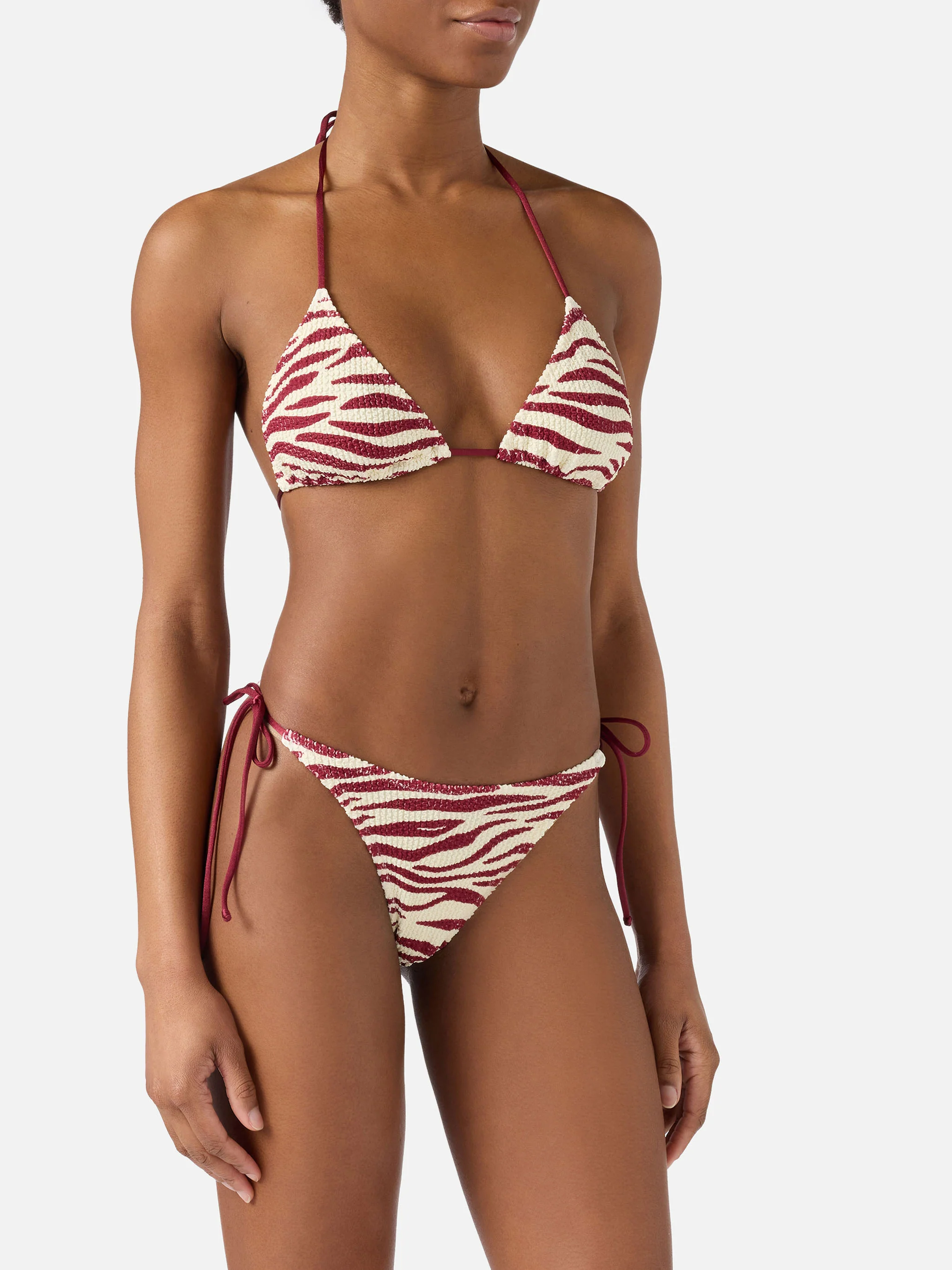 Bikini Leah Norah zebrato in tessuto crinkle - Image 2