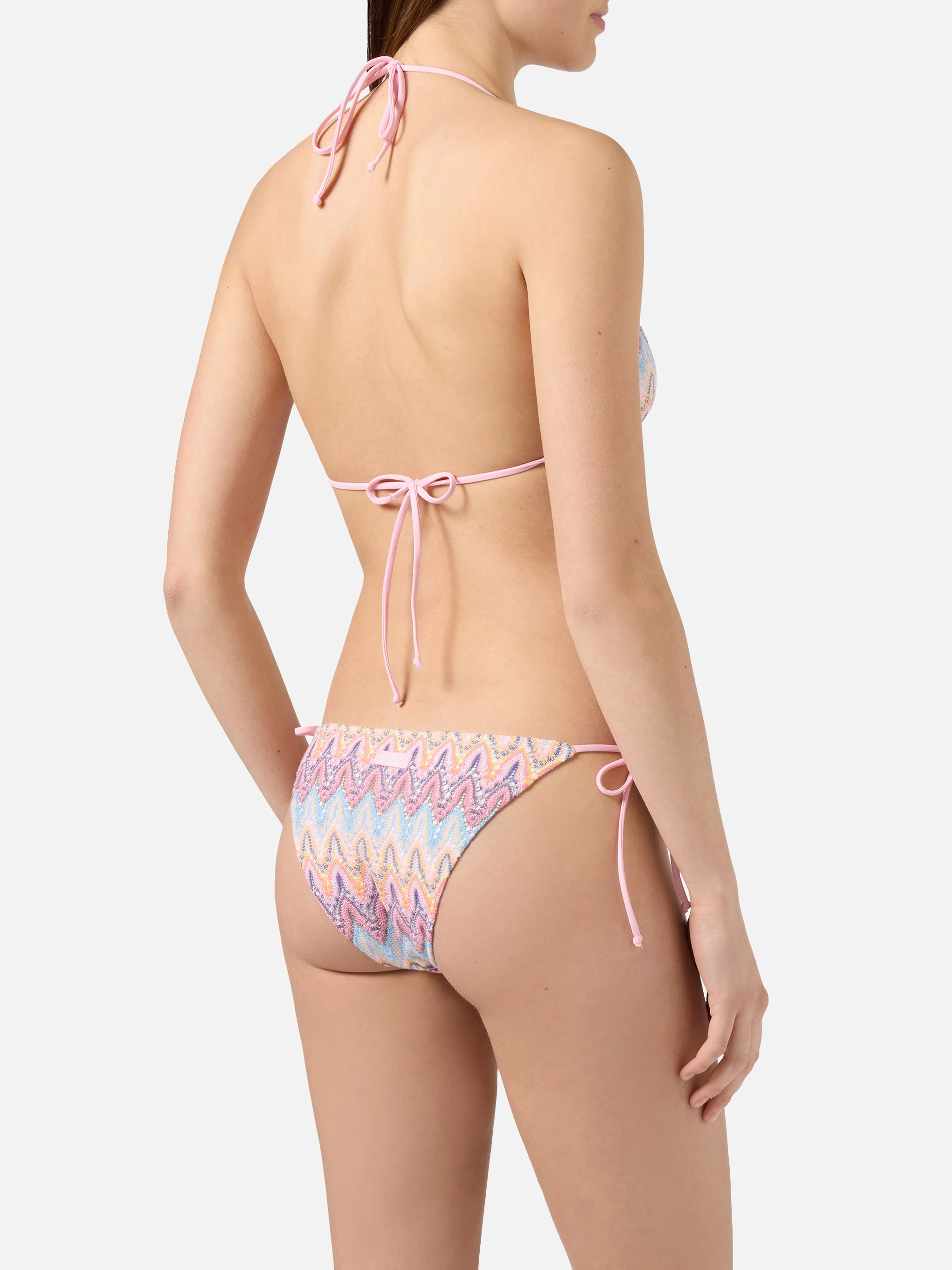 Bikini Leah Teen in raschel multicolor nei toni del rosa - Image 4