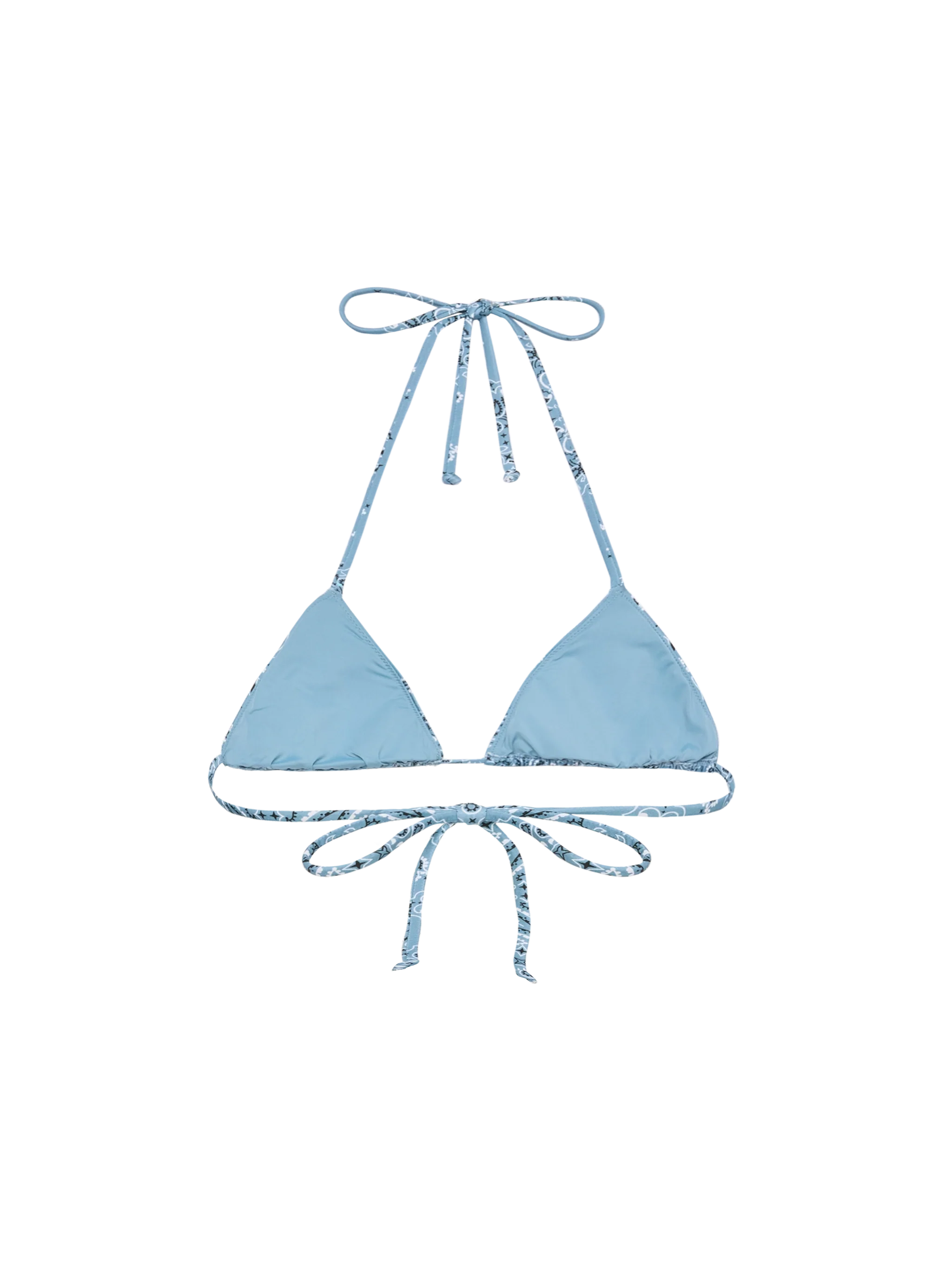 Leah top bikini triangolo con stampa bandana - Image 3