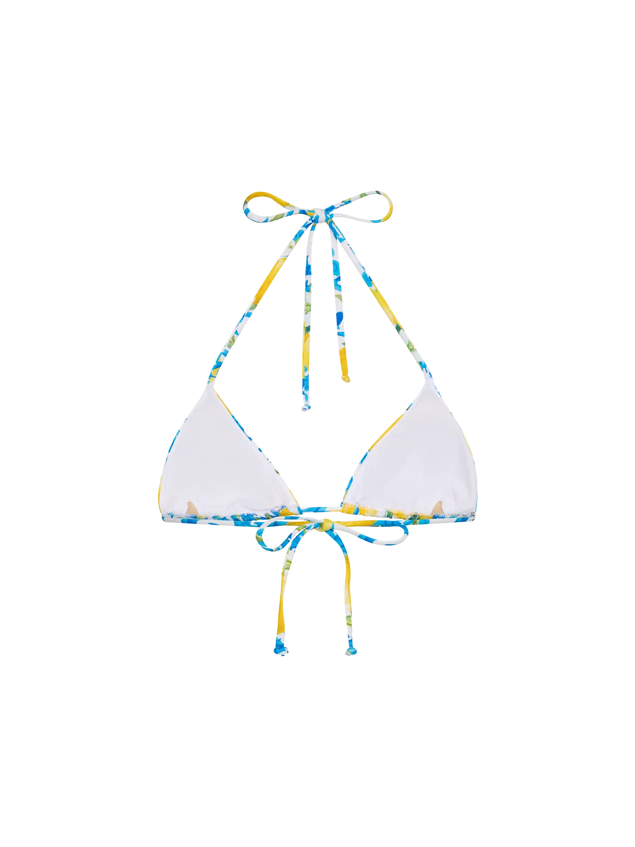 Leah top bikini triangolo con stampa maiolica - Image 2
