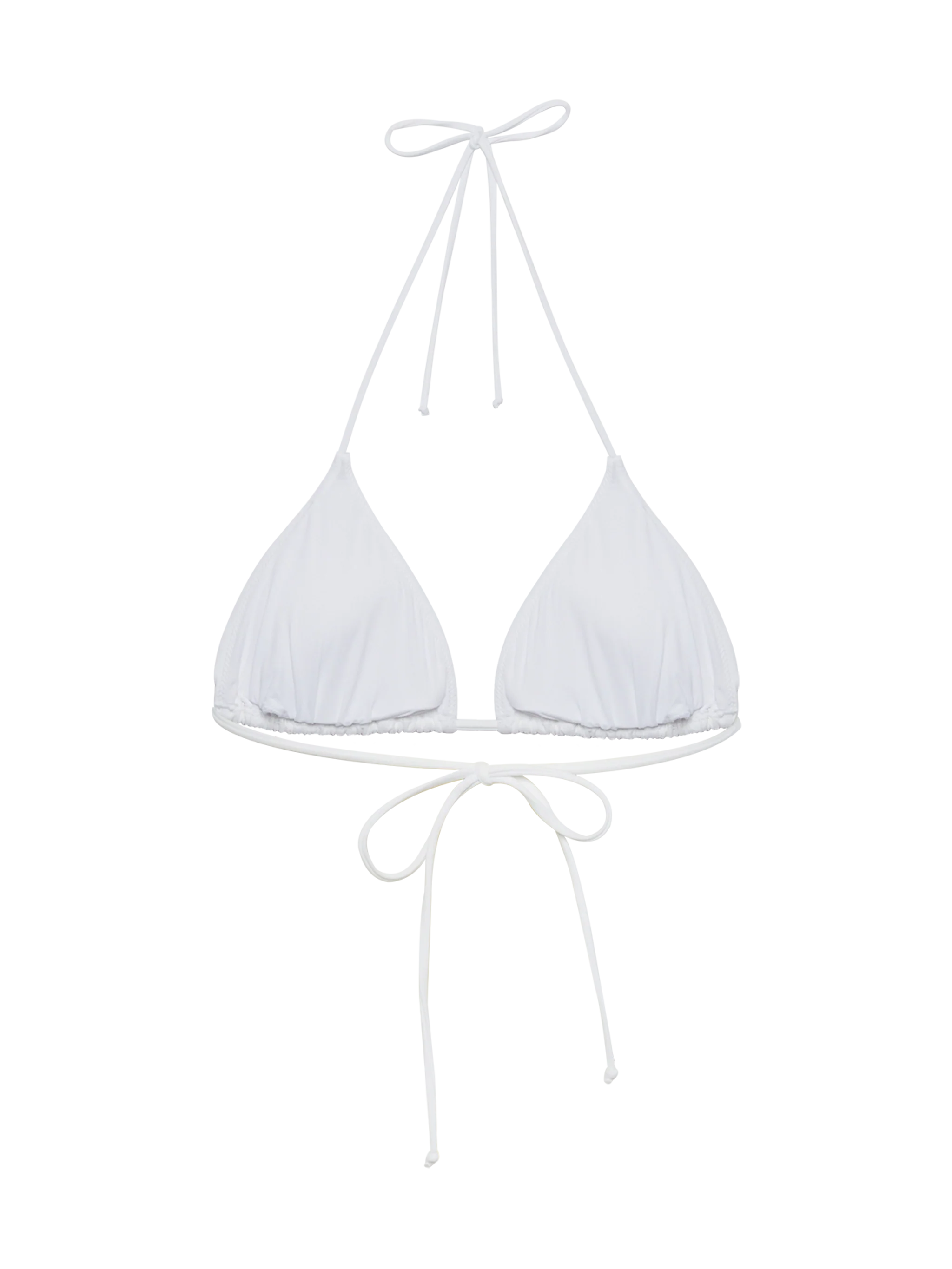 Leah top bikini triangolo con strass a righe - Image 3