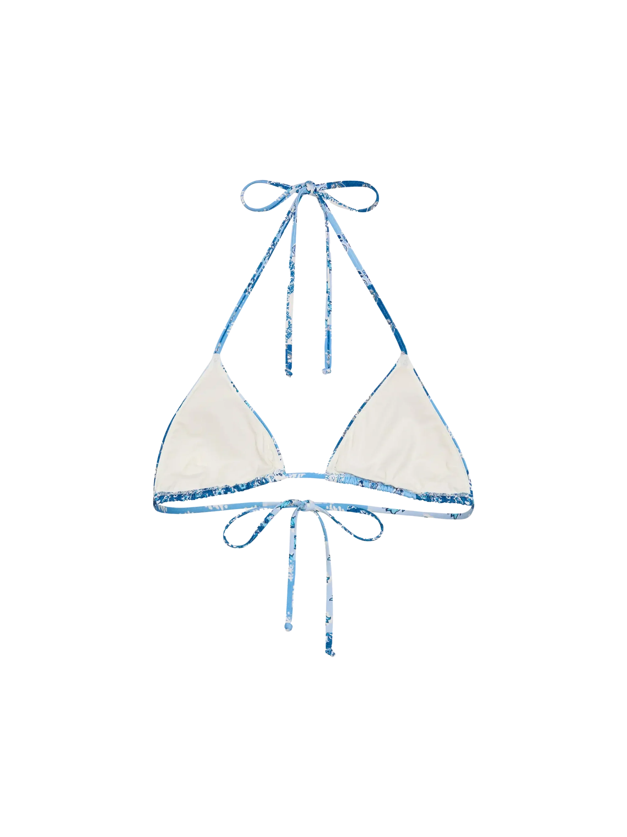 Leah top a triangolo con stampa patch floreale - Image 2