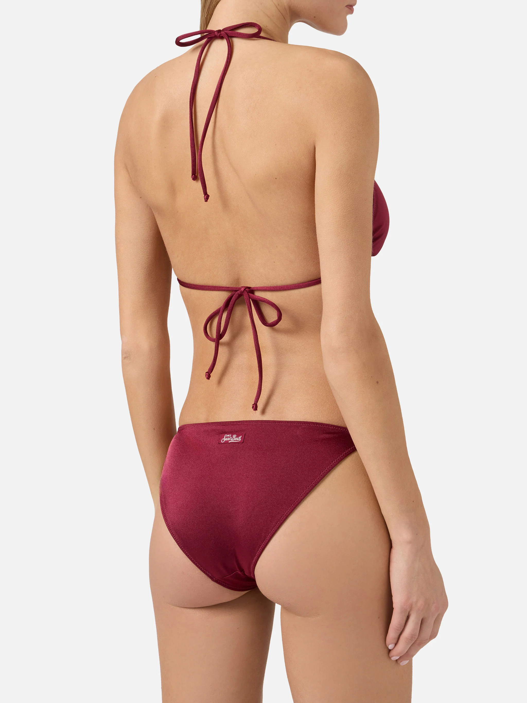 Bikini Leah Virgo glossy finish rosso con charms - Image 4
